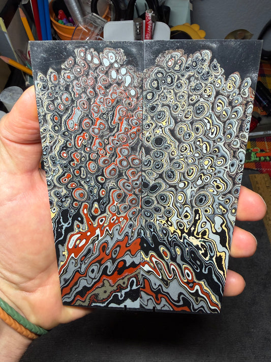 Maritime/Naval Fordite “Eye Burl” Scales 6”x1 15/16”x.27”