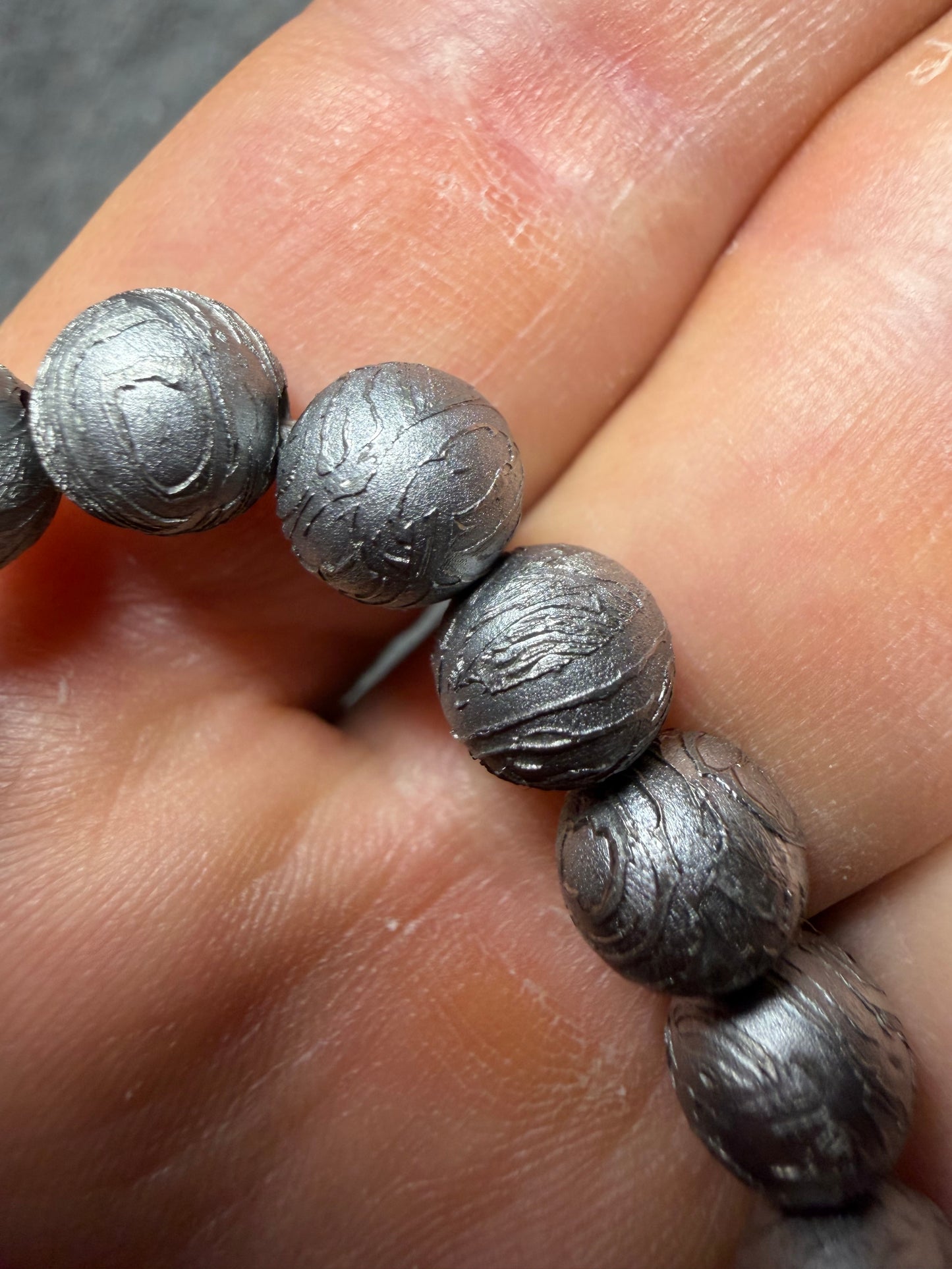 Aletai Meteorite Bracelet 7” Length 8mm Beads