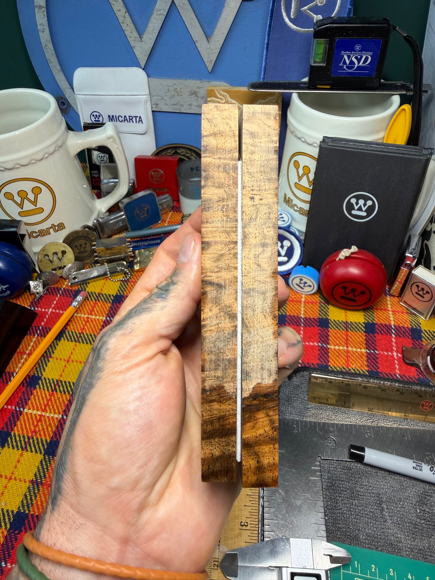 Turkish Walnut Burl Scales TWB2 4 15/16”x2 3/8”x.47”