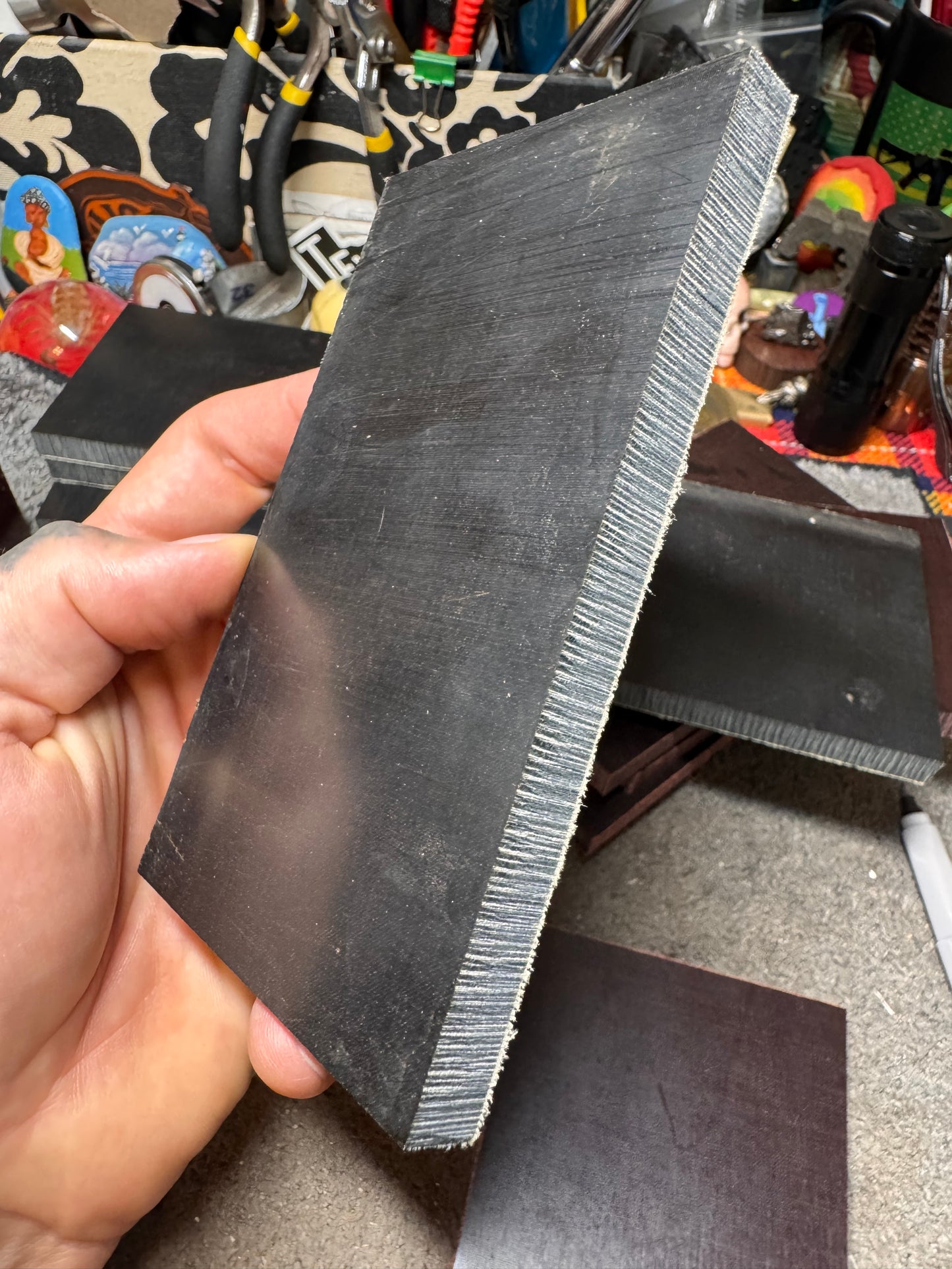 Vintage Westinghouse Black Linen 5”x2 15/16”x3/8”