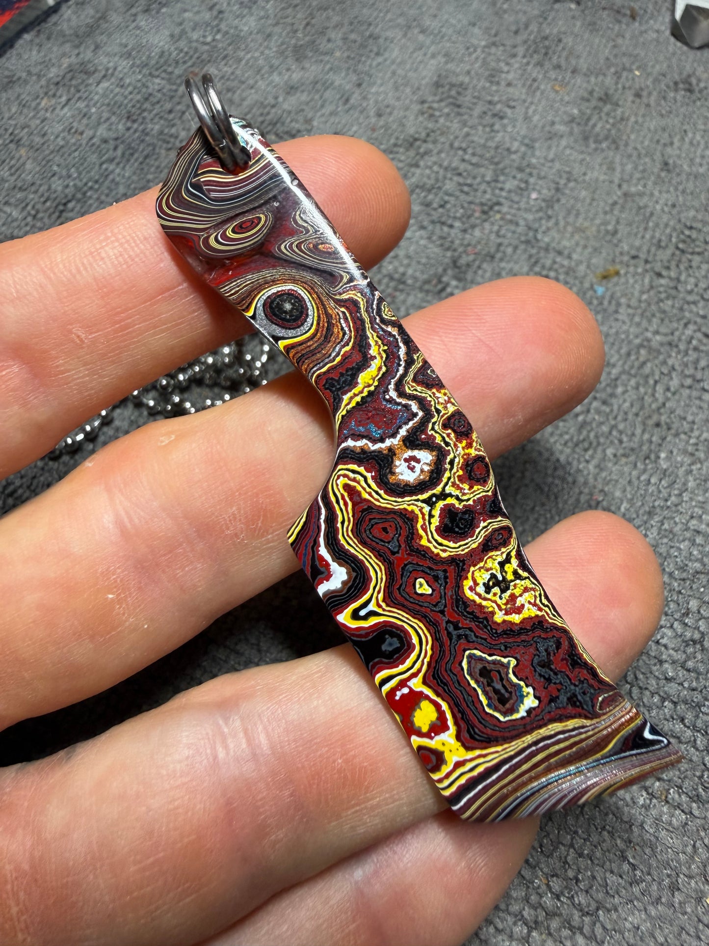Handmade Corvette Fordite Pendant