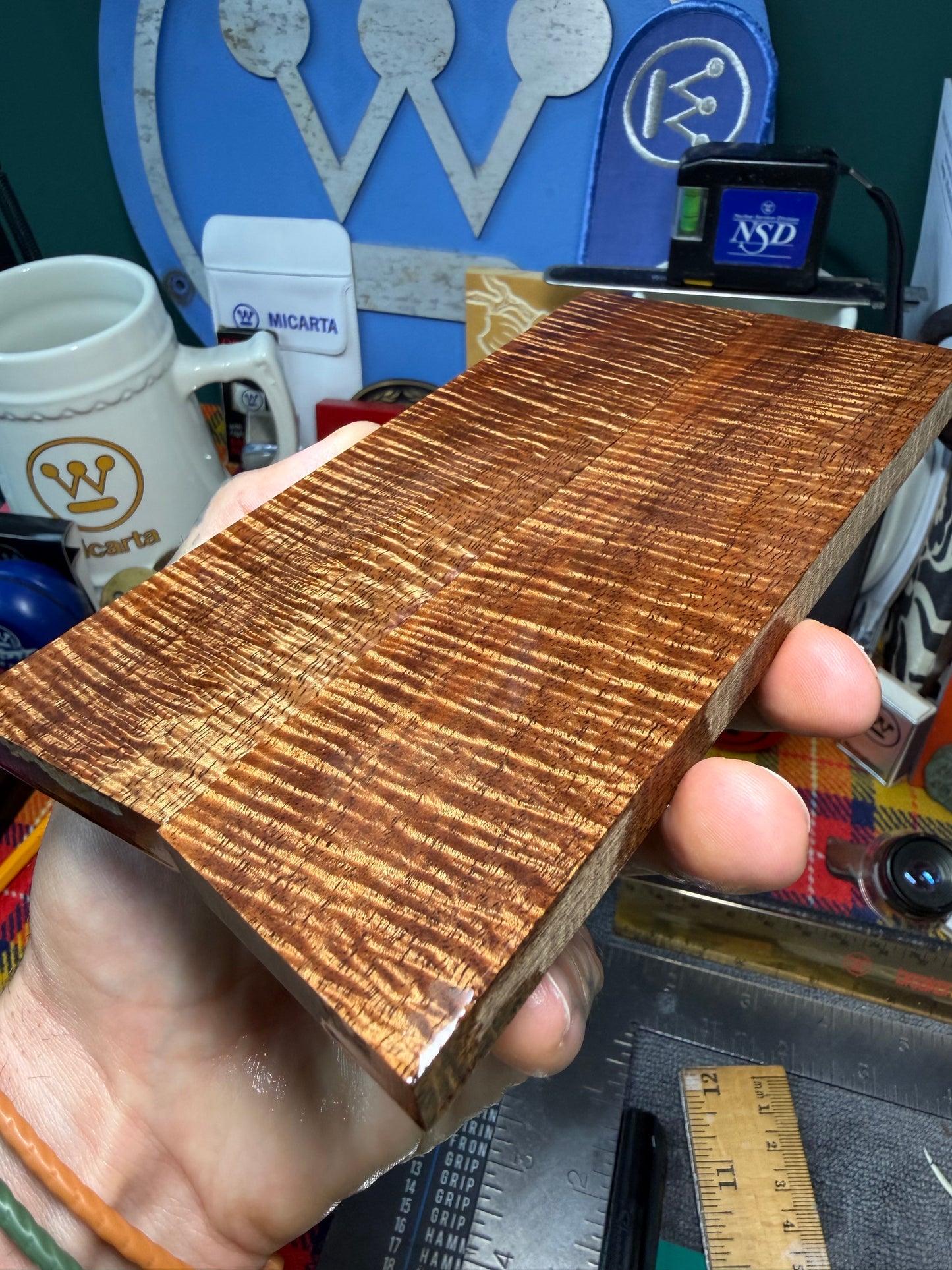Curly Tasmanian Blackwood Scales CTB1 6 3/8”x1 3/4”x.42