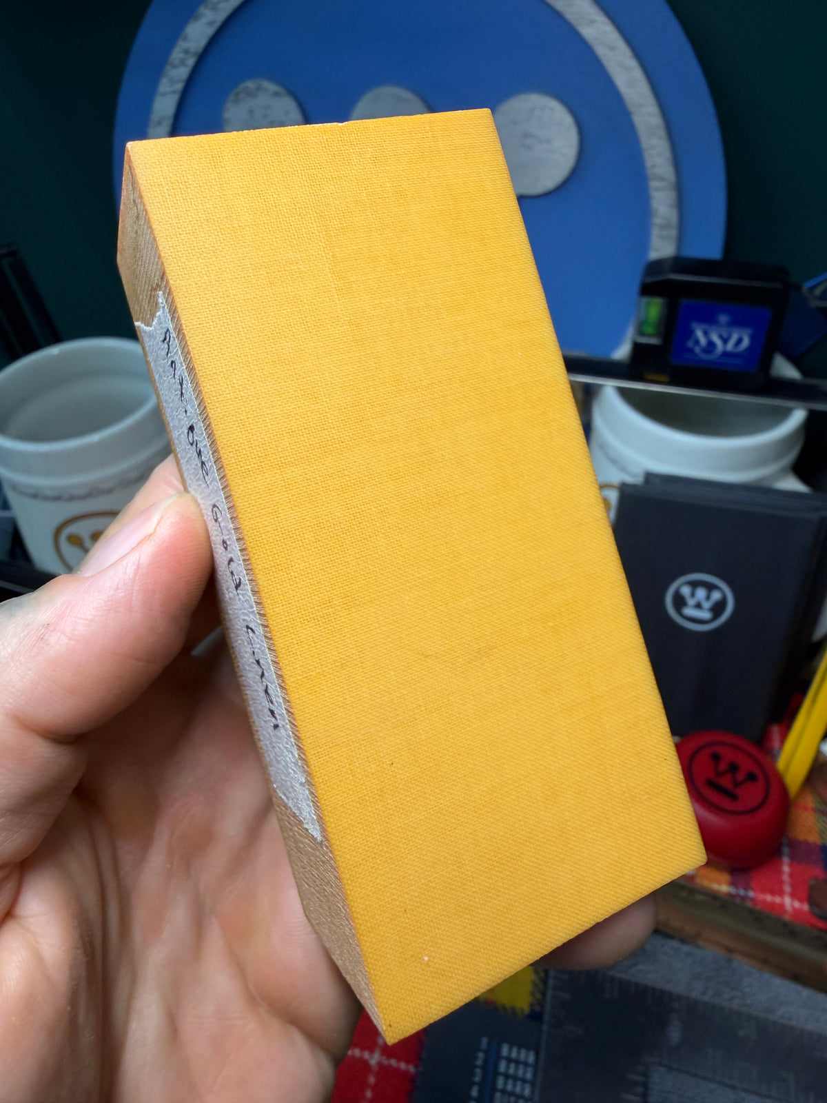 Westinghouse Antique Gold Linen Block 3 15/16”x1 3/4”x1 3/8”