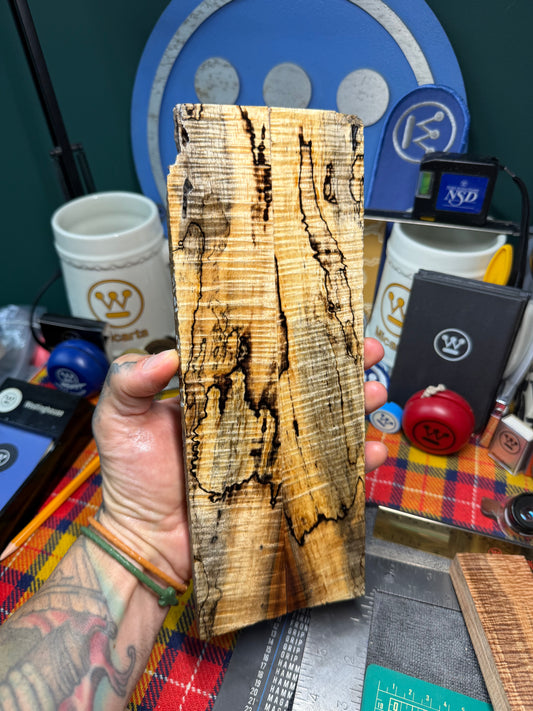 Spalted Curly Koa Scales SK4 8 1/2-10 1/2”x1 7/16-2”x.33