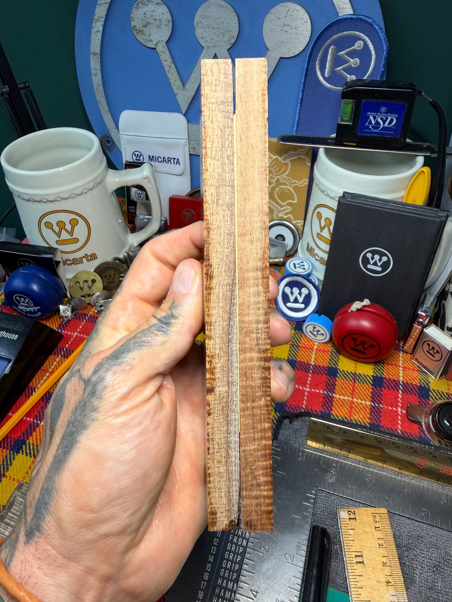 Curly Tasmanian Blackwood Scales CTB1 6 3/8”x1 3/4”x.42
