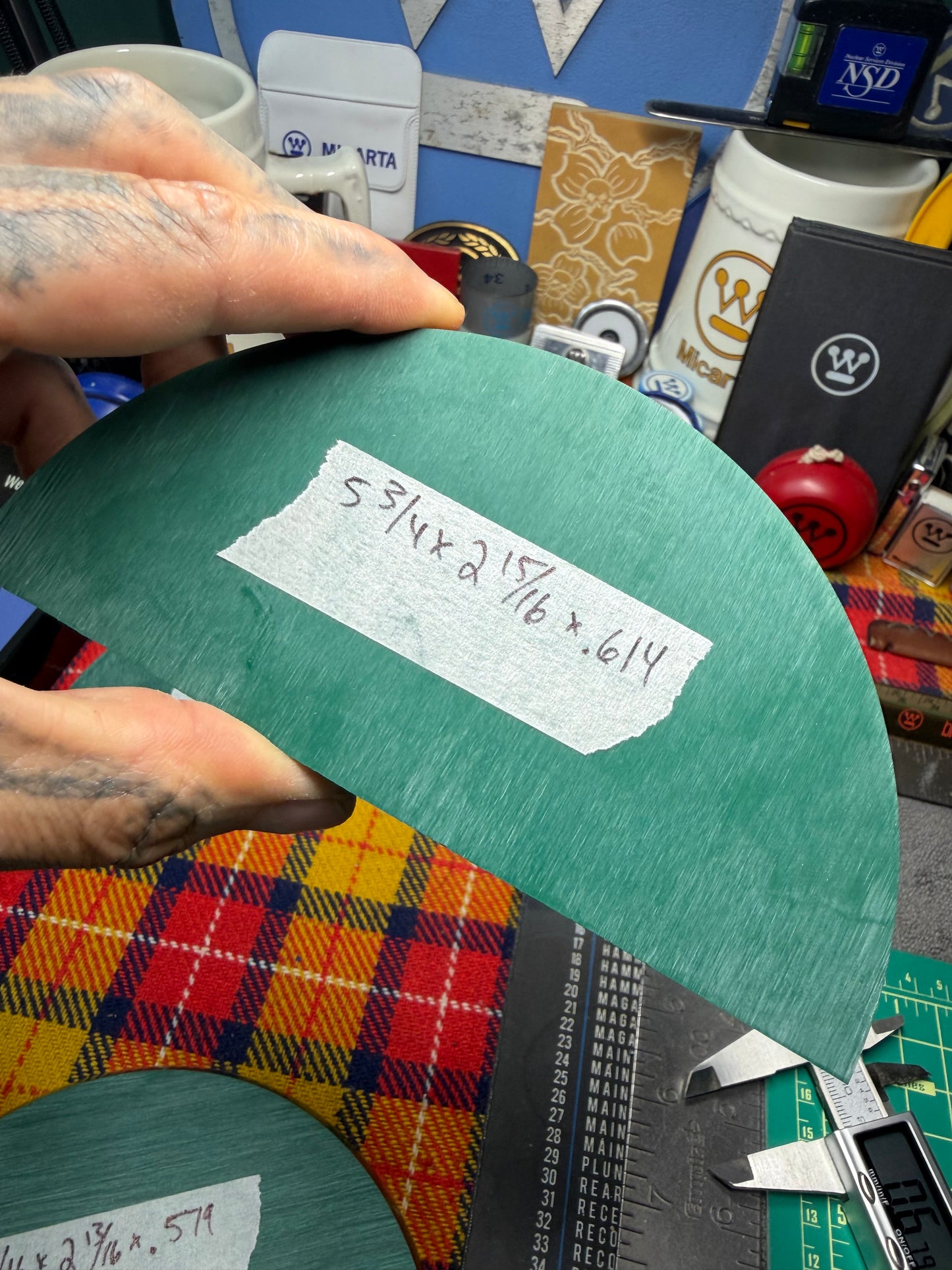 Antique Hunter Green Bakelite Block (Different Sizes)