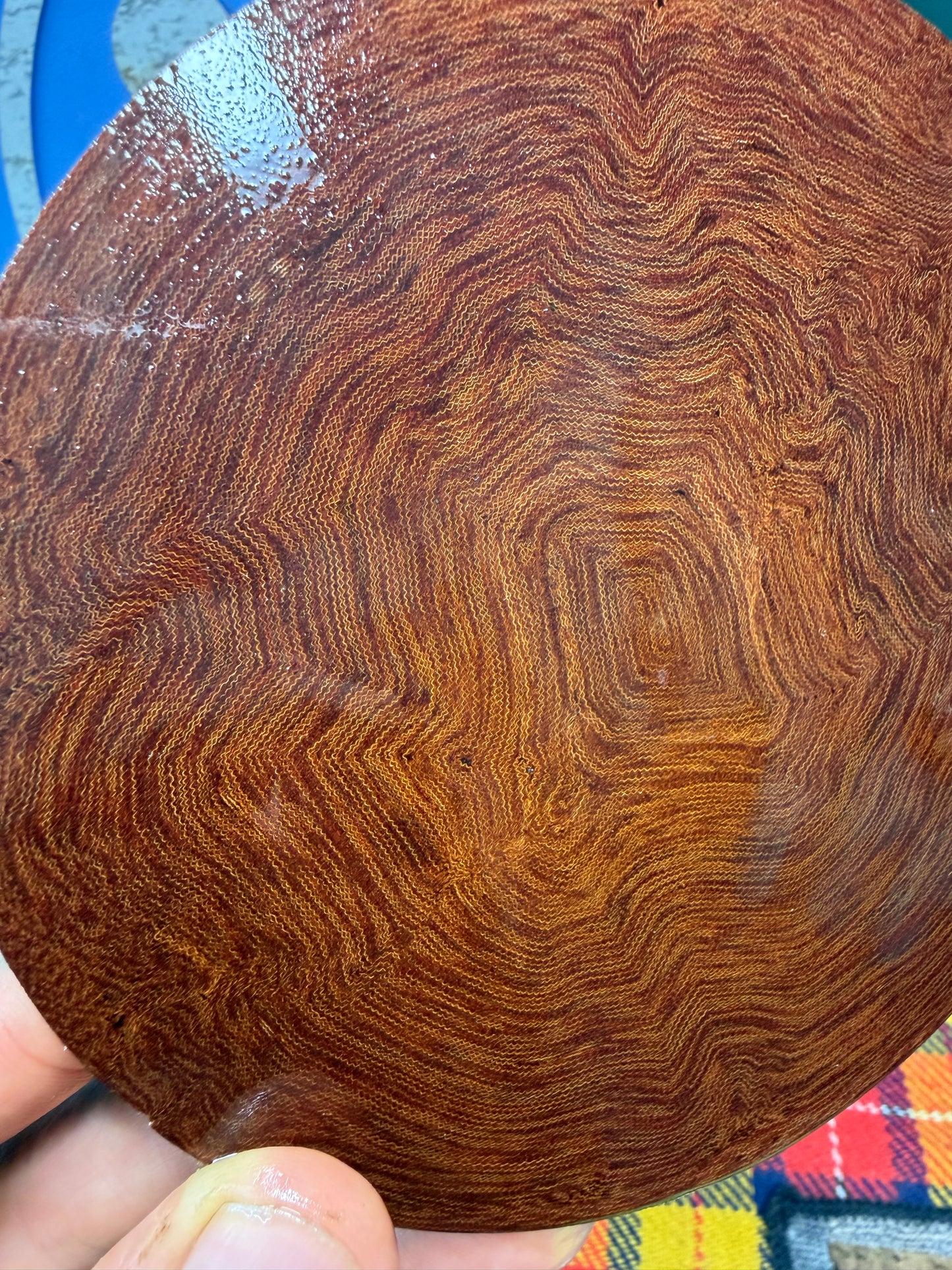 Westinghouse “Crushed” Butterscotch Linen Round 5”x1/4”