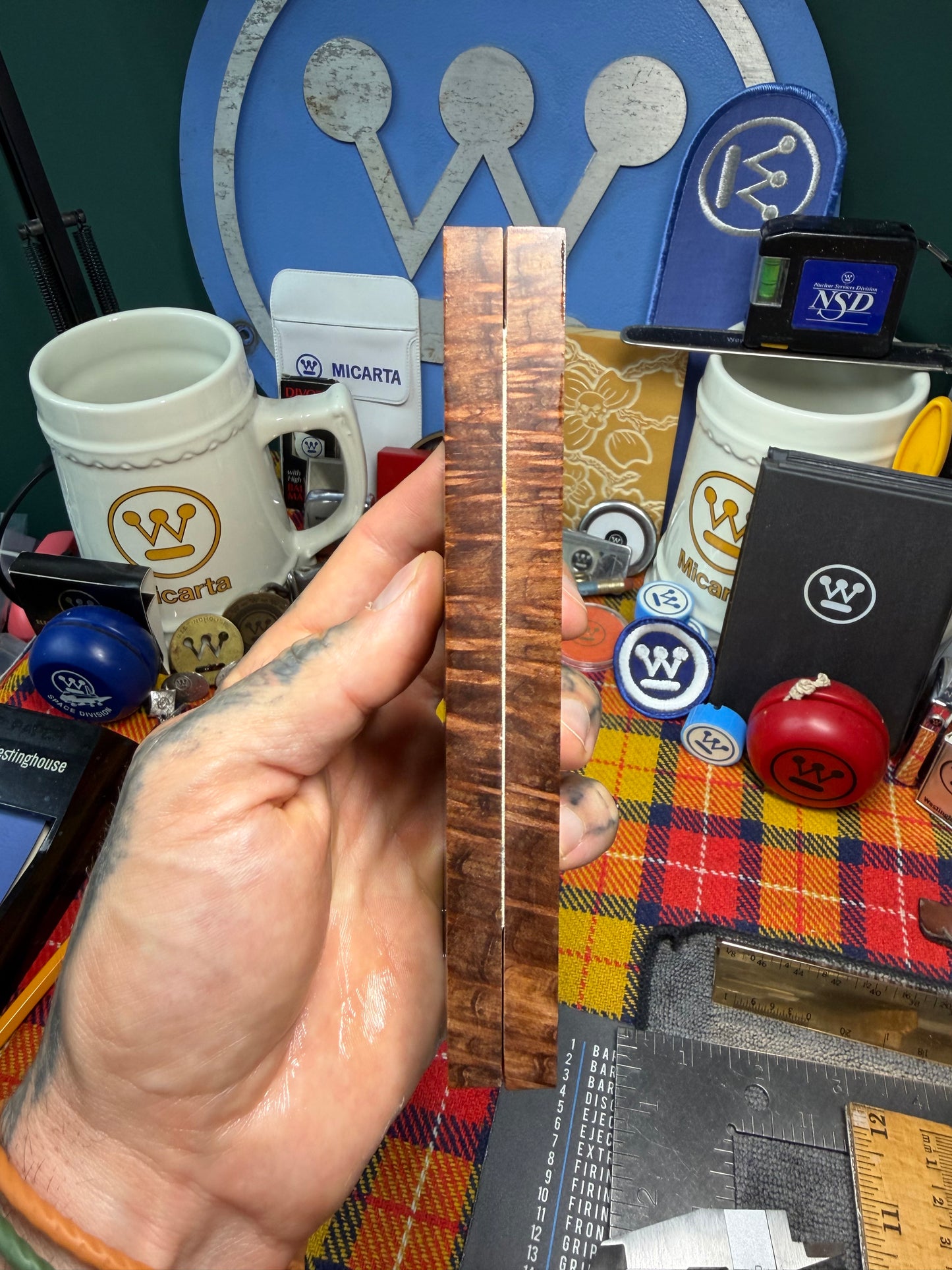 OG Redwood Burl Scales RWB1 5 3/4”x2”x.35”