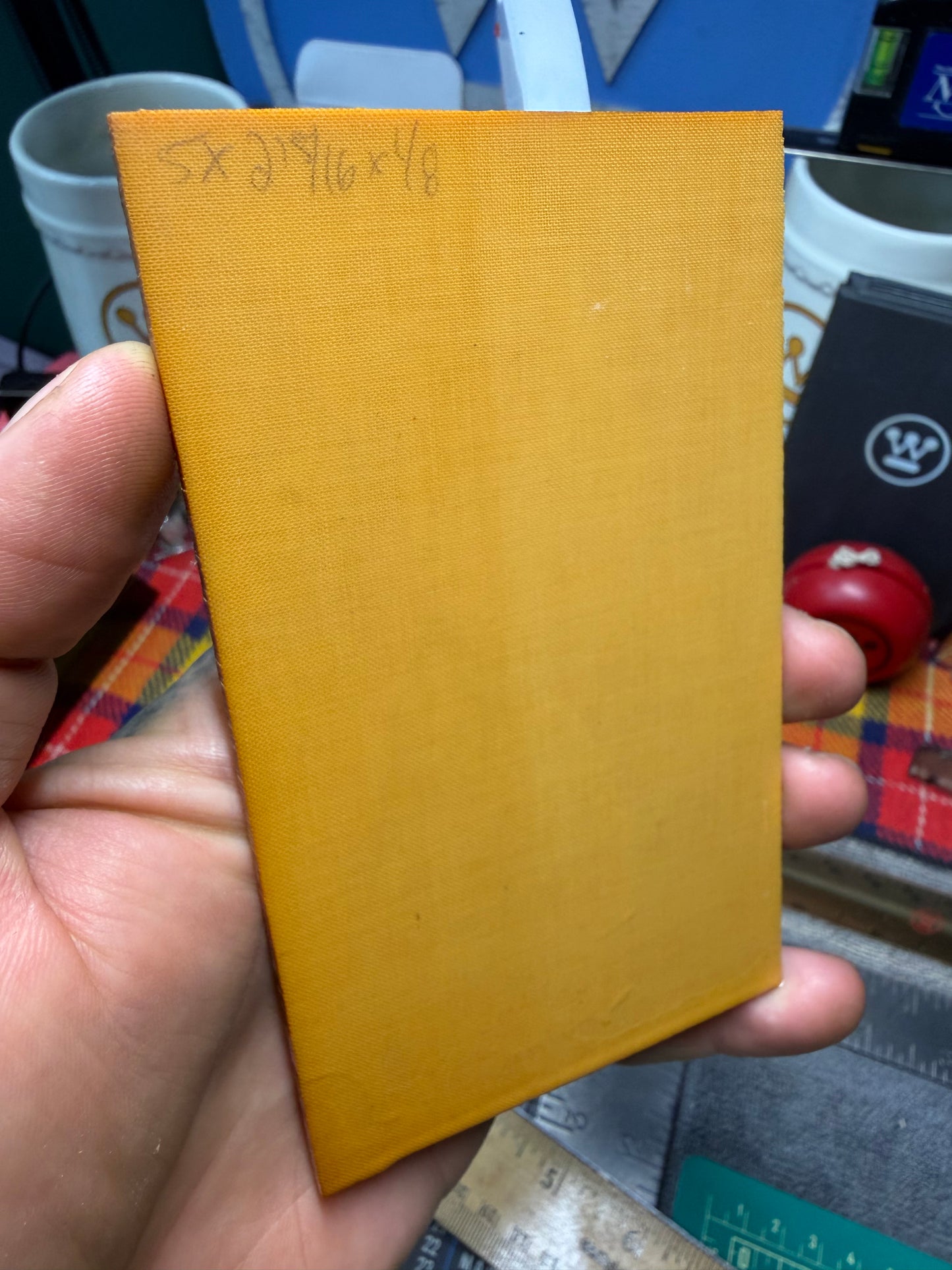 Antique Gold Linen Slab 5”x2 15/16”x1/8”