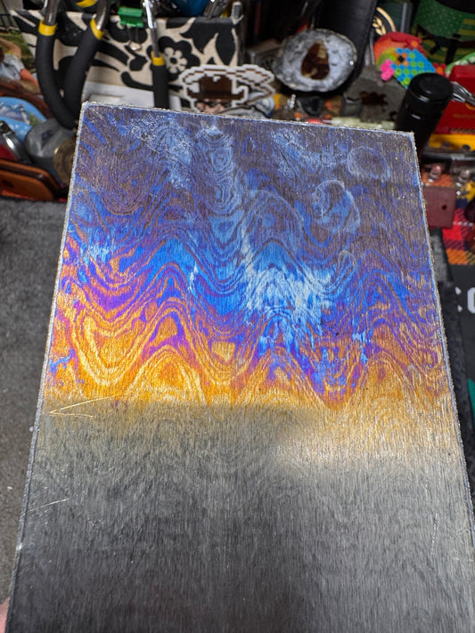 Titanium Damascus (AwesoMetal) 11 3/4” x 3” x .21”