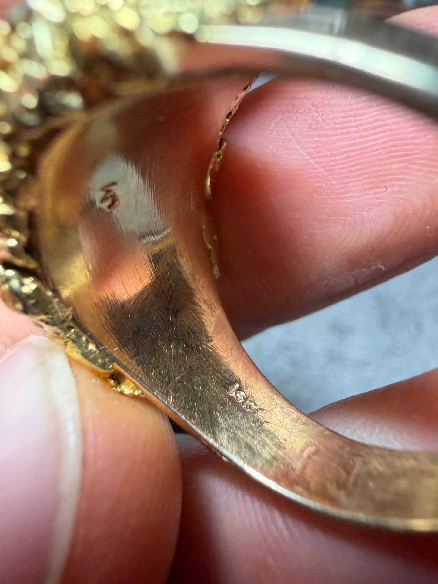 Custom 14kt-24kt Gold Cowboy Ring Size 10 1/2 (26.52 grams)