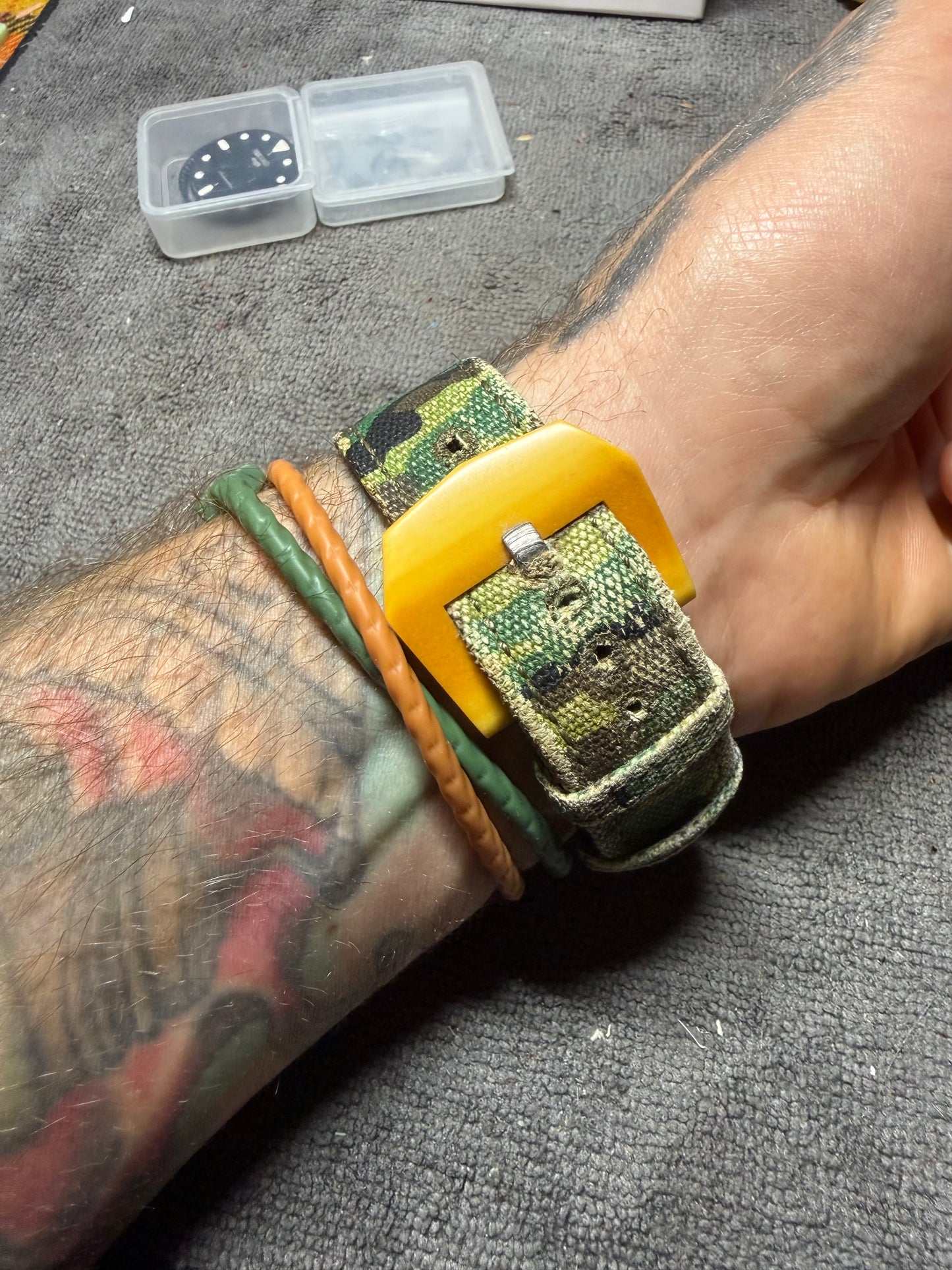 Used Custom Modded Seiko 5 With Westinghouse Ivorite Bezel And Buckle