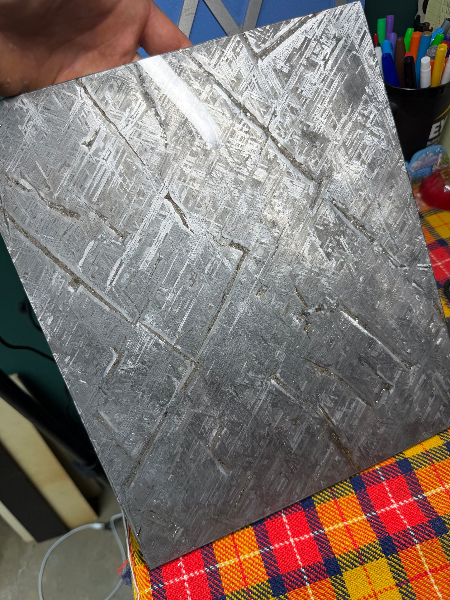 Aletai Meteorite (2) 12 3/16” x 10 1/4” x .3” (5480 Grams)