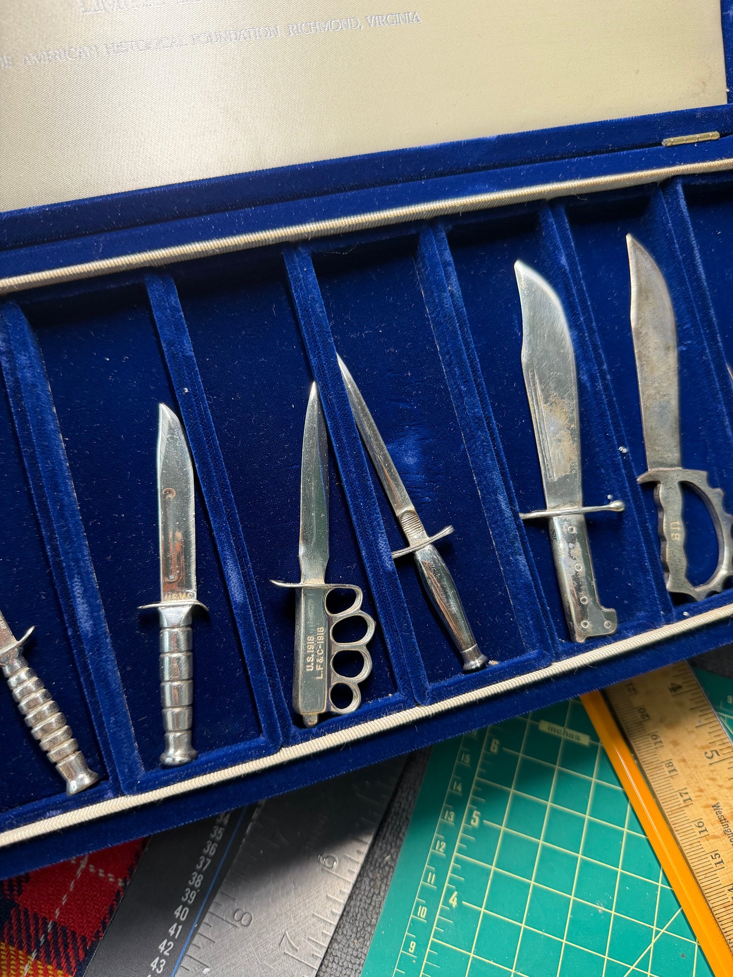 Sterling Silver Miniature Arms Collection “The Famous Knives of World War II Set