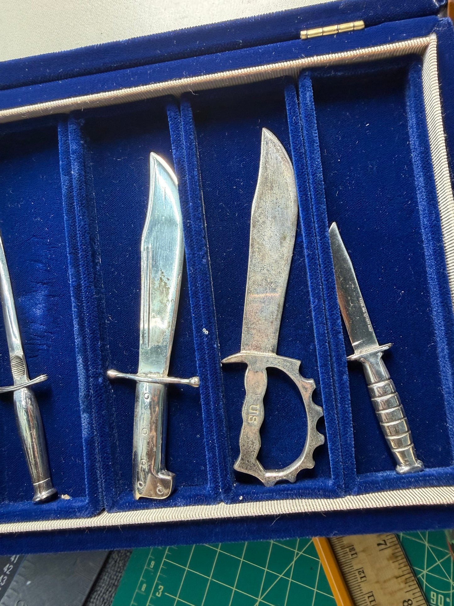 Sterling Silver Miniature Arms Collection “The Famous Knives of World War II Set