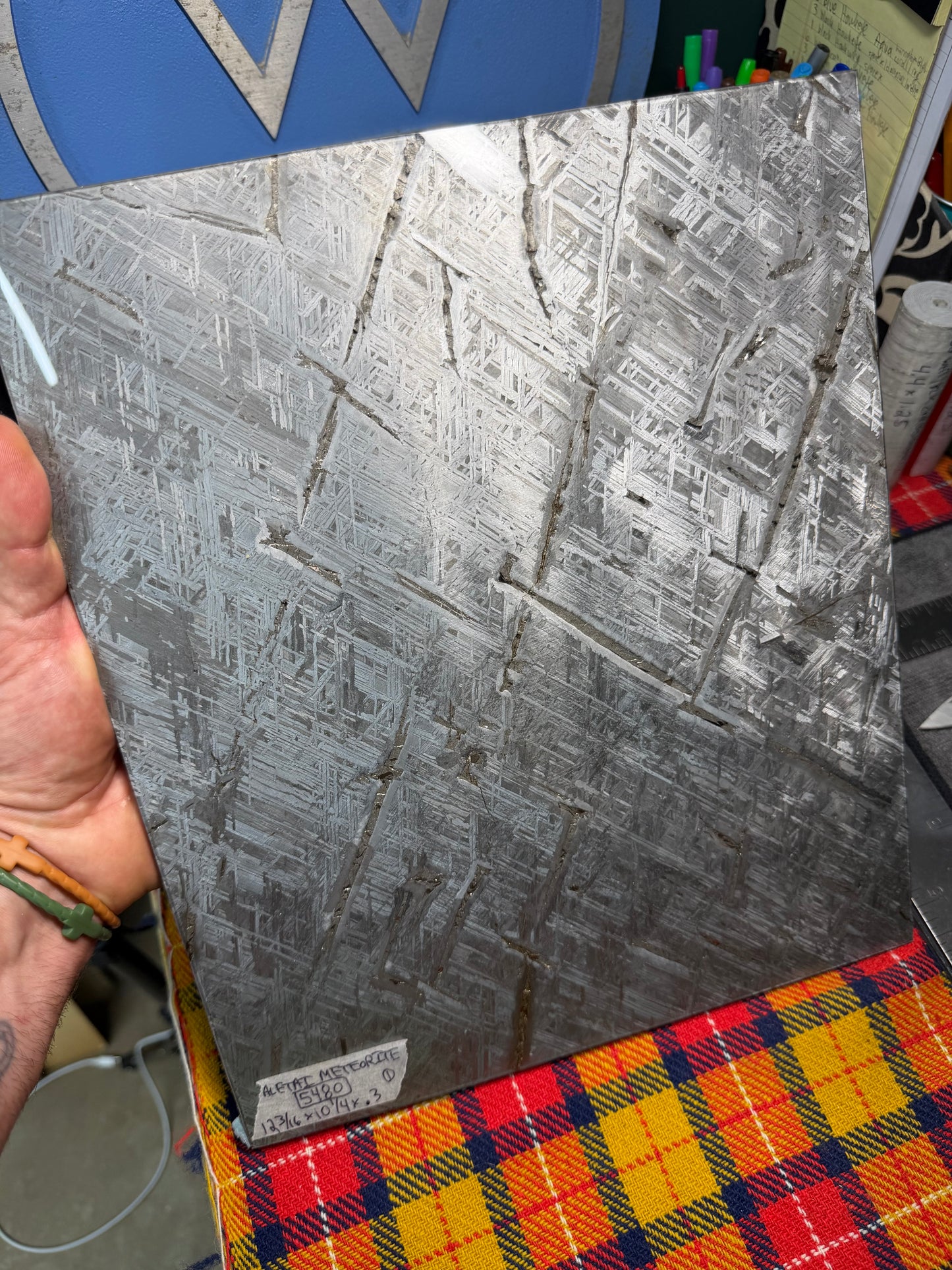 Aletai Meteorite (2) 12 3/16” x 10 1/4” x .3” (5480 Grams)