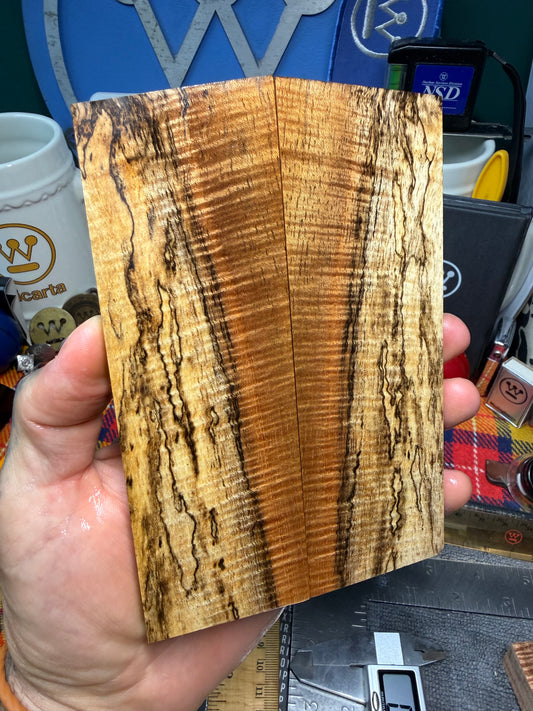 Spalted Curly Koa Scales SK1 5 7/8”x1 15/16”x.39”