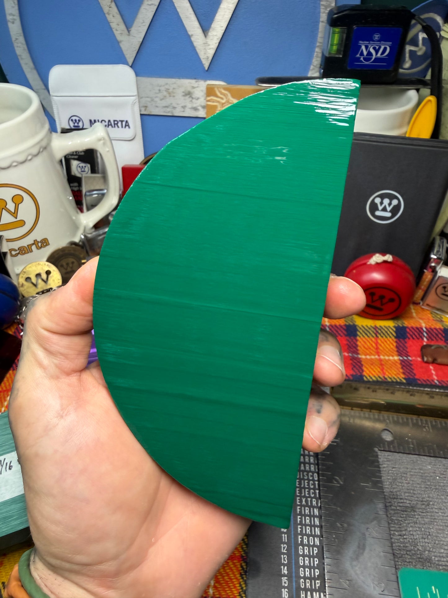 Antique Hunter Green Bakelite Block (Different Sizes)