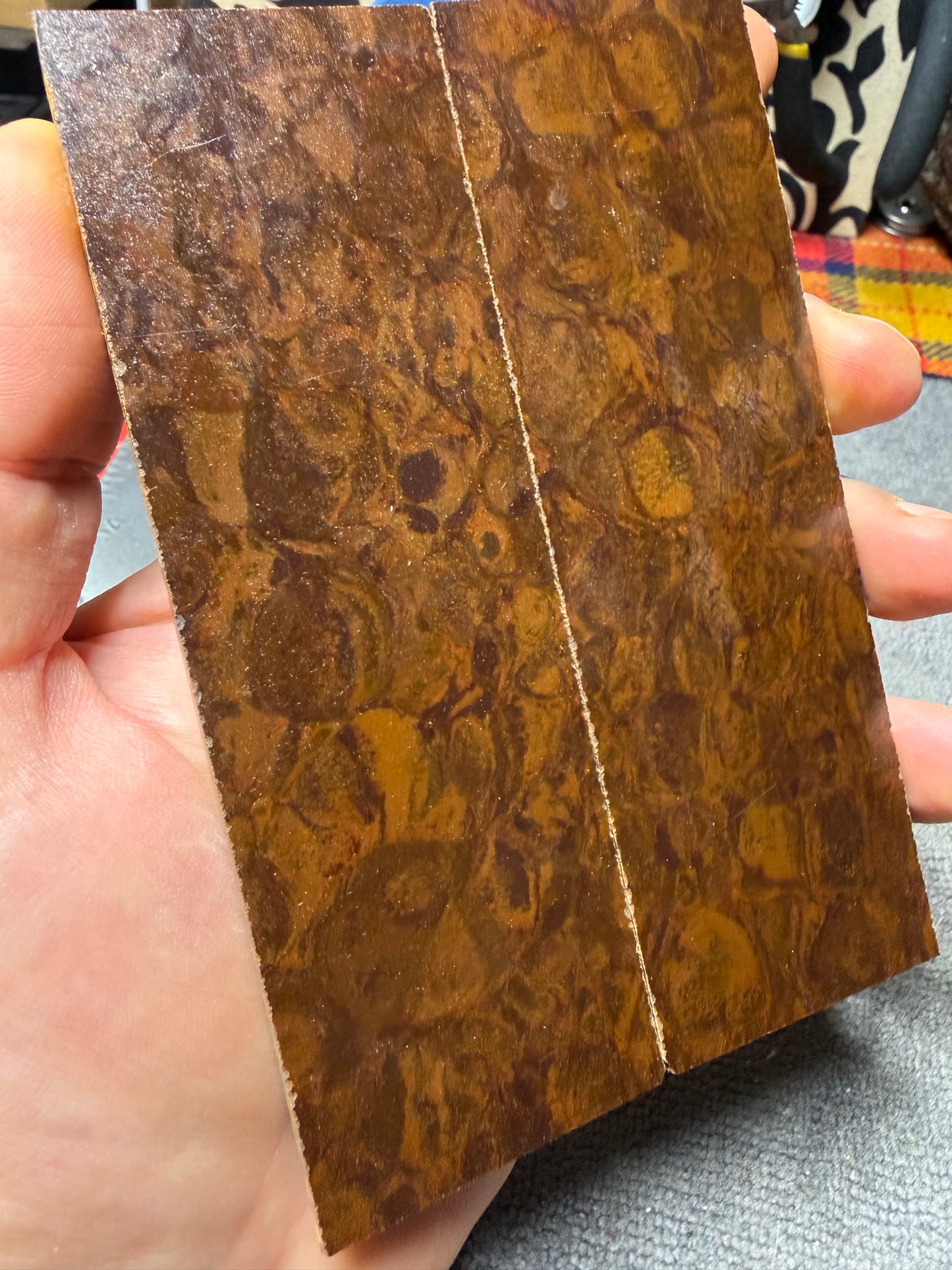 Antique Multi-Tone Brown/Orange Philite Scales 5" x 1 1/2" x .19"