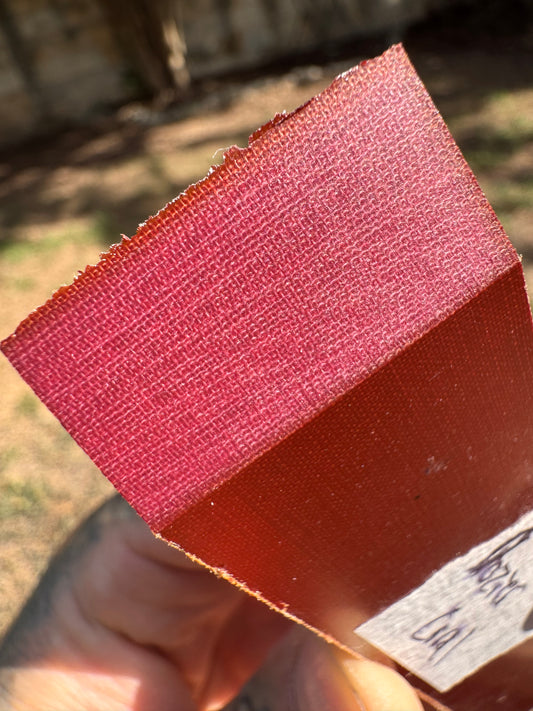 Vintage Coral Linen (Bob Dozier) 5 3/4" x 3" x .27"