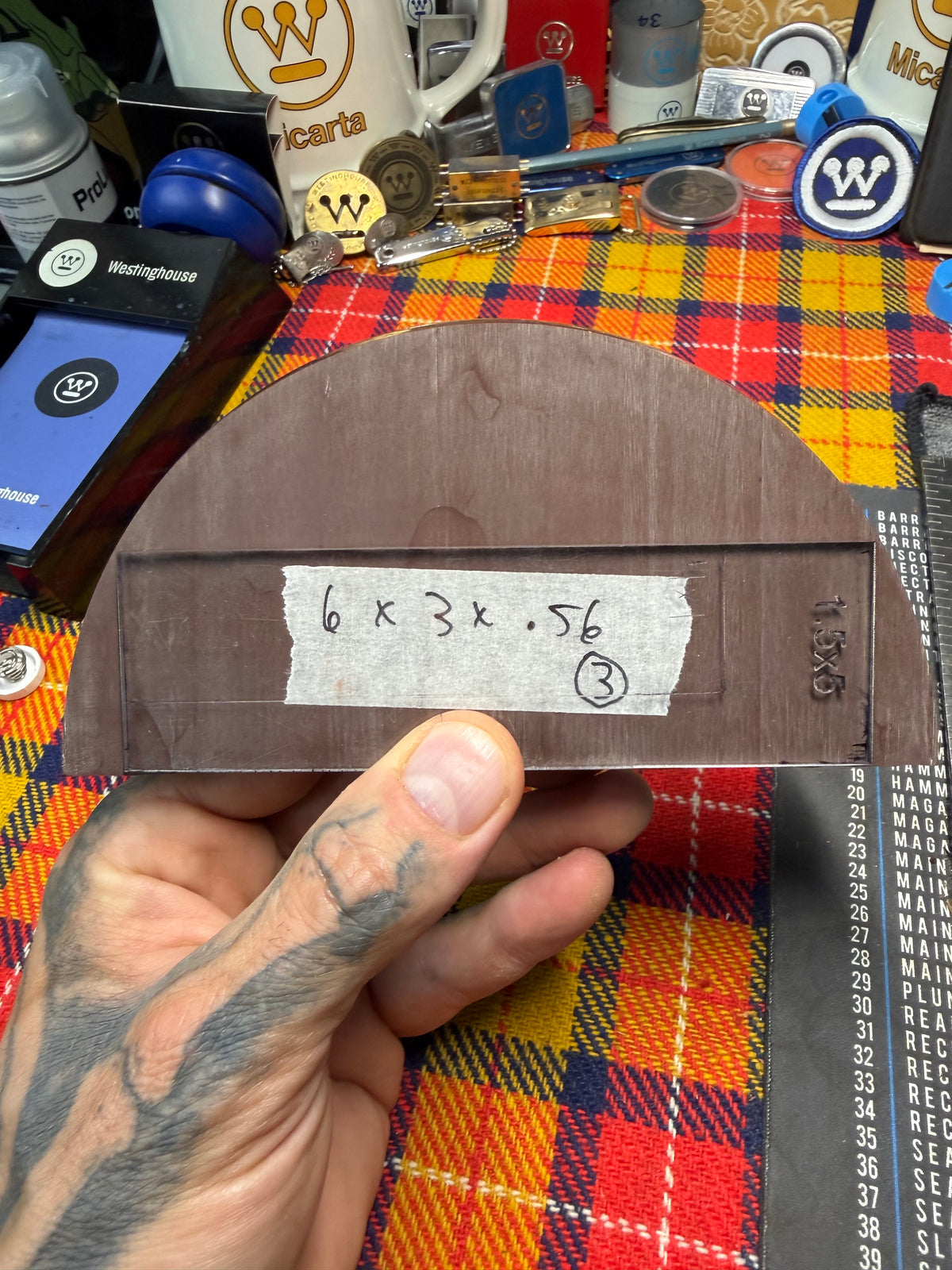 Antique Chocolate Brown Bakelite Block (Different Sizes)