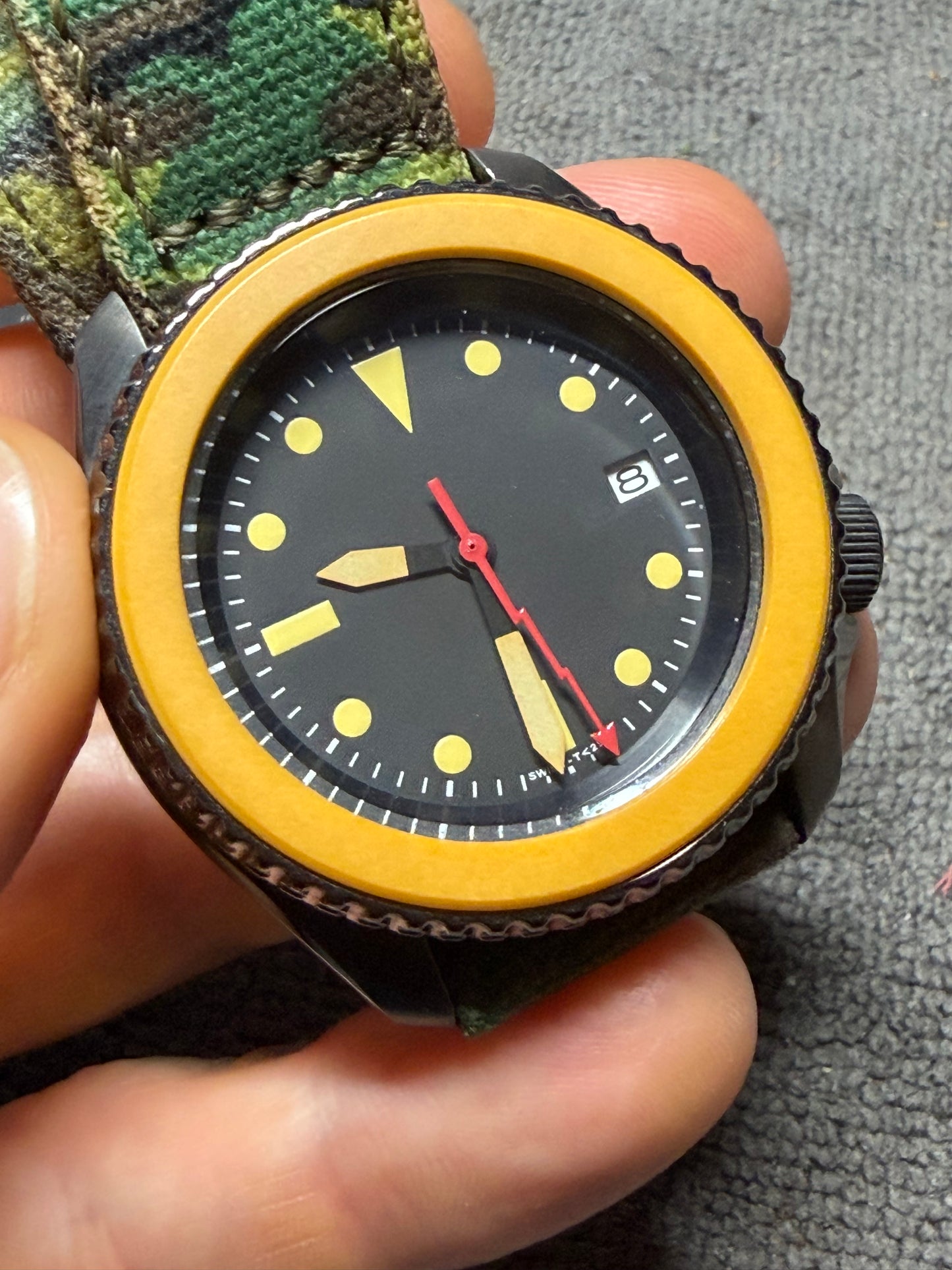Used Custom Modded Seiko 5 With Westinghouse Ivorite Bezel And Buckle
