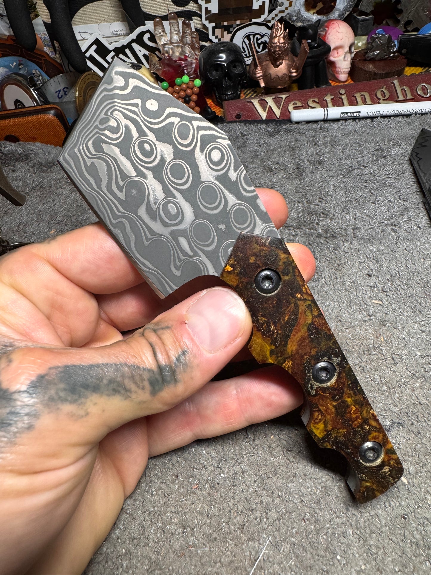 Nichols Raindrop Core/WWII German Rag HawkBill Tanto