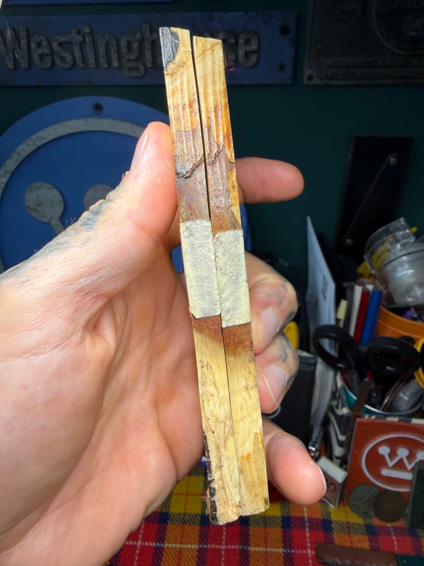 Mammoth Tusk Ivory Center Cut Scales 4 5/8”x2 3/16”x.27”