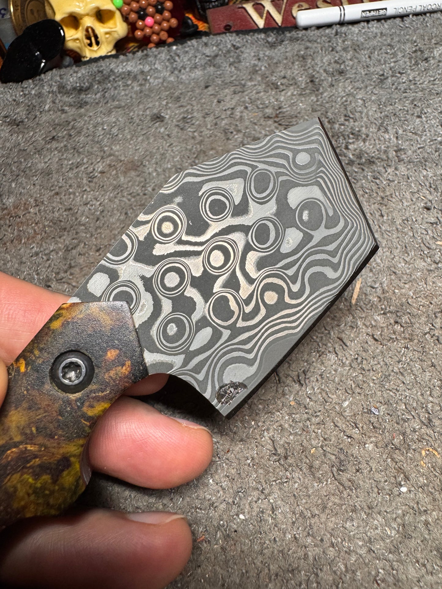 Nichols Raindrop Core/WWII German Rag HawkBill Tanto
