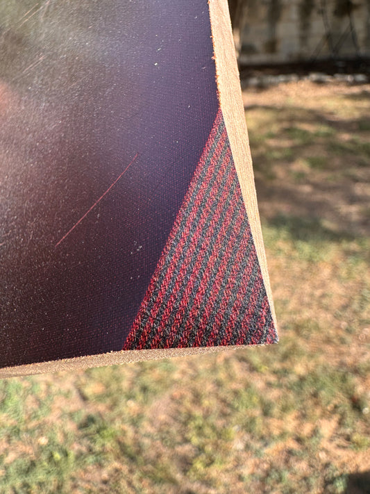 Vintage Westinghouse Layered Linen (Red/Black) 6" x 3" x .35"