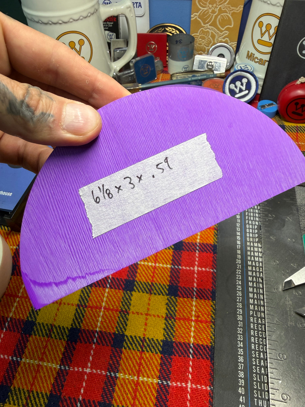 Antique Purple Bakelite Block (Different Sizes)