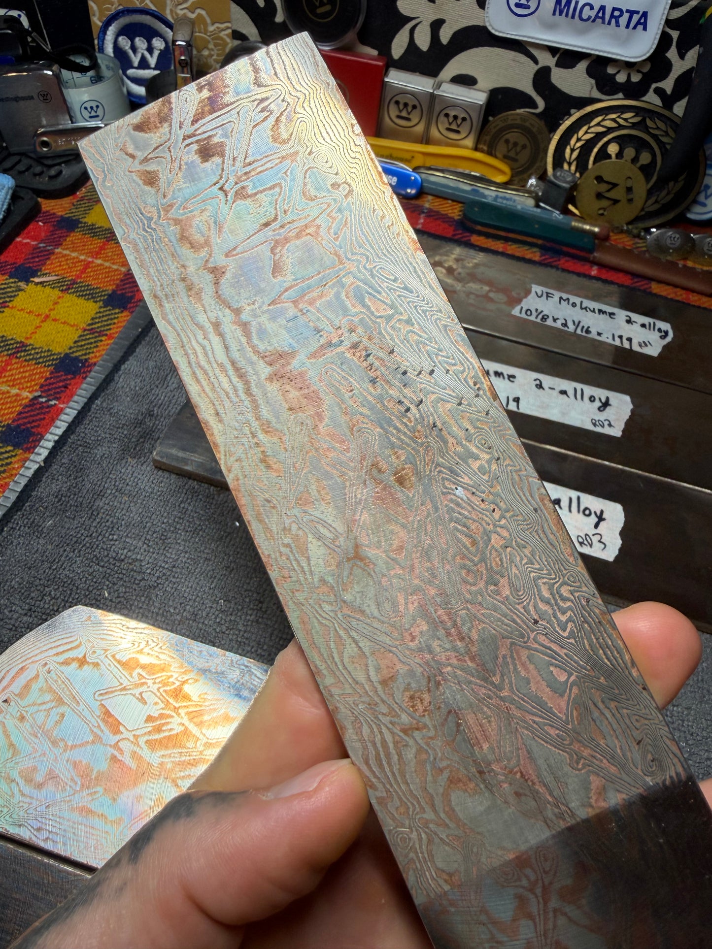 Vegas Forge 2-Alloy (Nickel/Copper) Mokume Gane - Multiple Sizes/Patterns