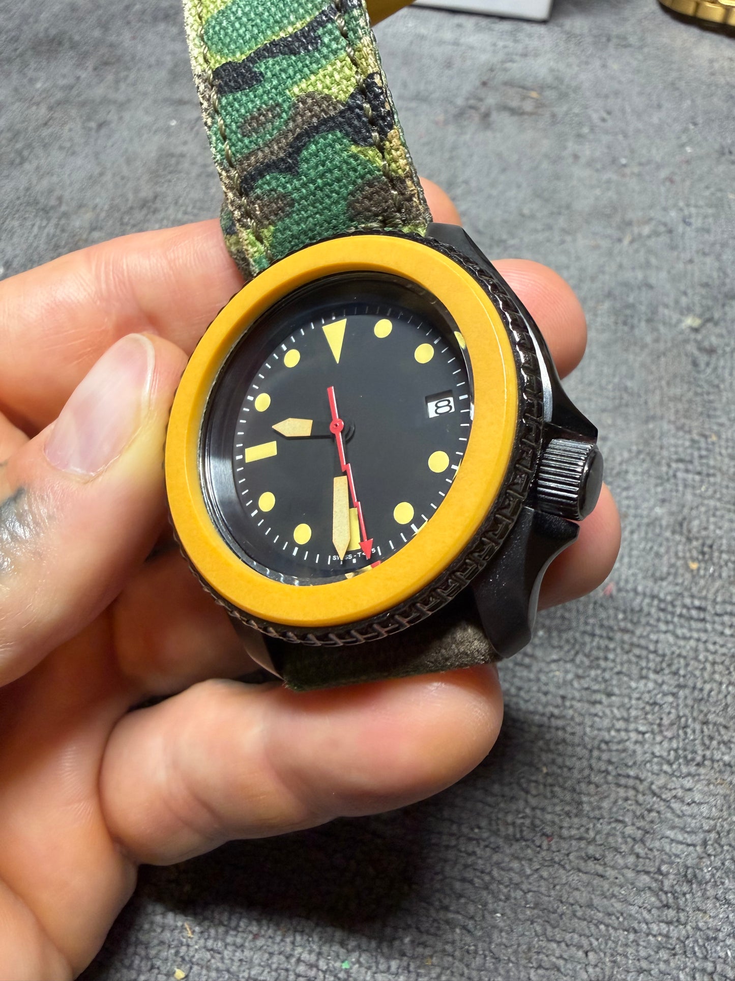 Used Custom Modded Seiko 5 With Westinghouse Ivorite Bezel And Buckle