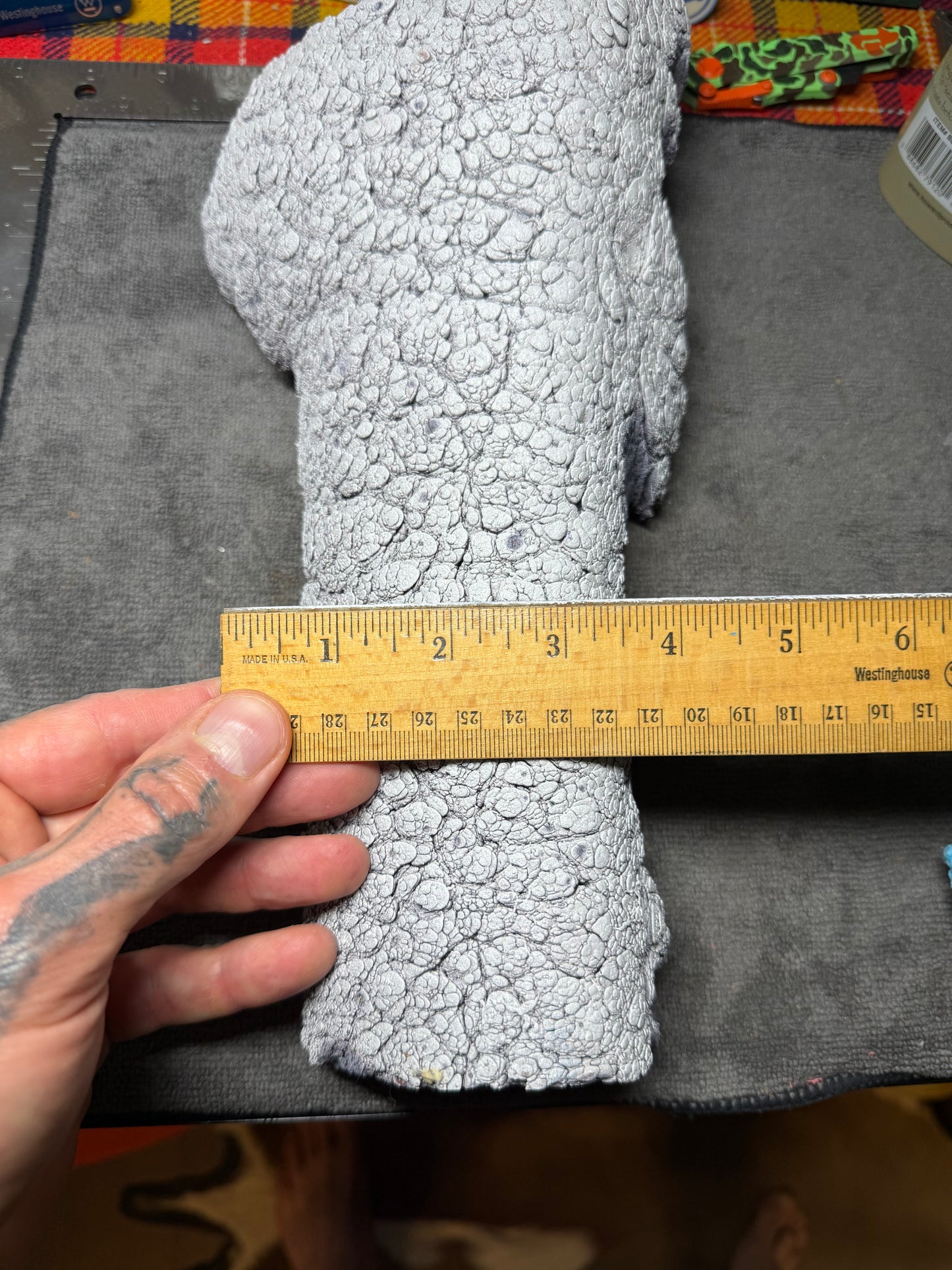 Kenworth Dragonskin Fordite 13 1/2" x 3 1/2 - 5 1/4" x 1.1 - 1.4”