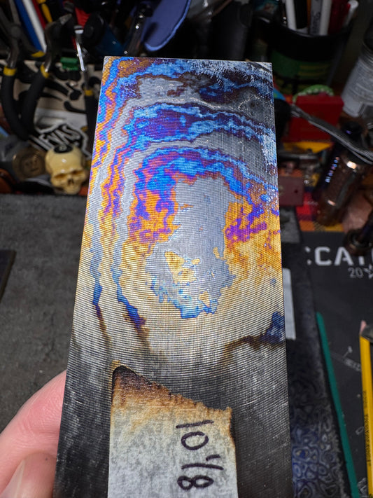 Random ZirMascus (Vegas Forge Zr/Ti Damascus) 10 1/8” x 1 3/4” x .19”