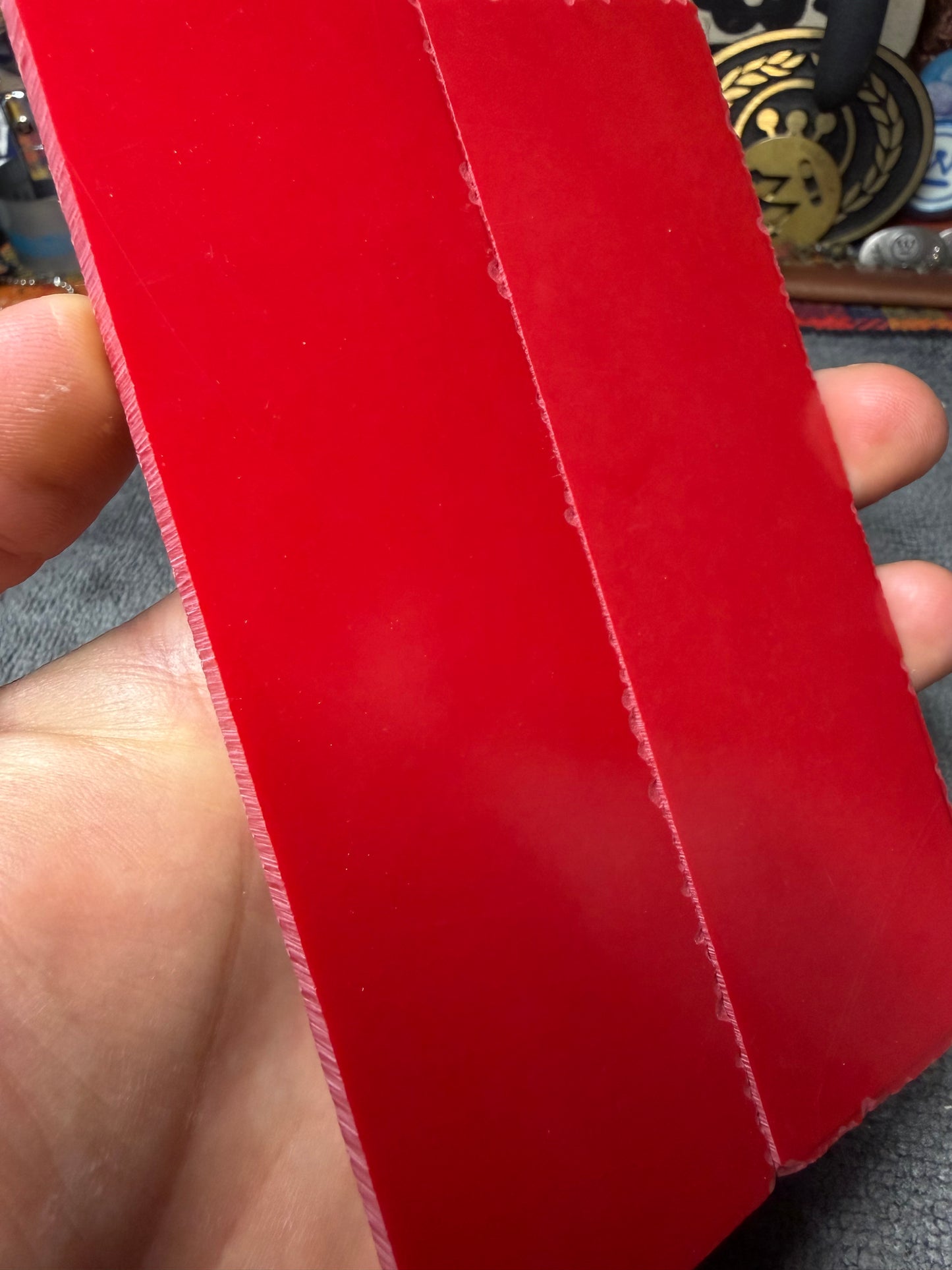 Antique “Candy Apple Red” Philite Scales 5" x 1 1/2" x .15