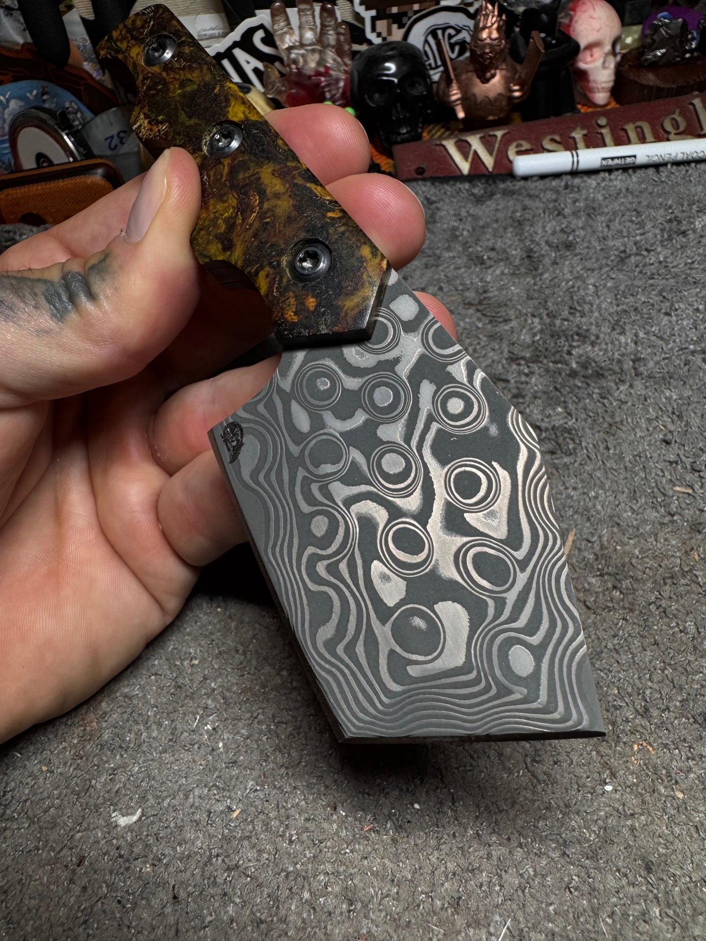 Nichols Raindrop Core/WWII German Rag HawkBill Tanto