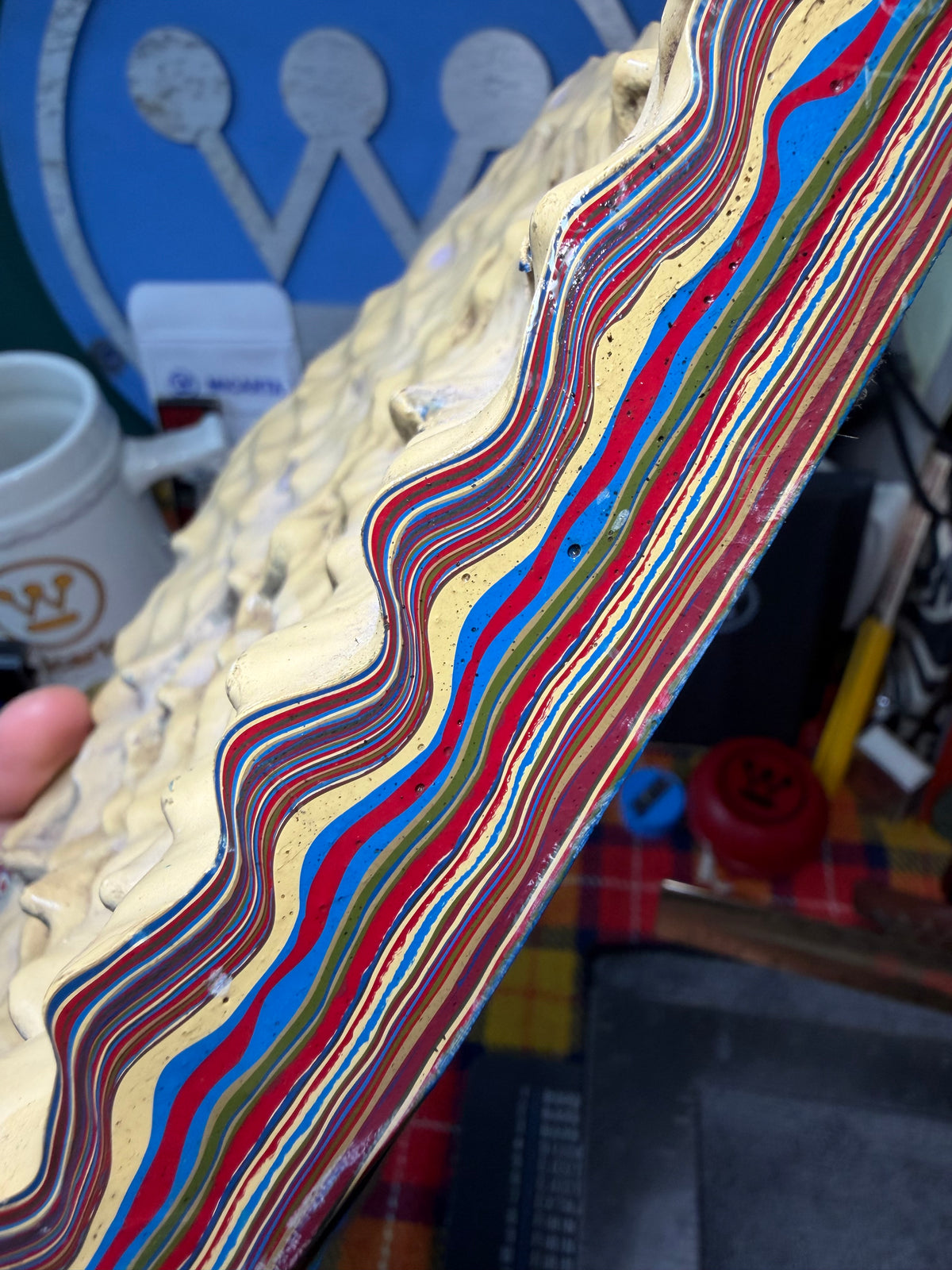 1960s Larsons Boatite (Boat Fordite) 8”x6 1/2”x.6-1”