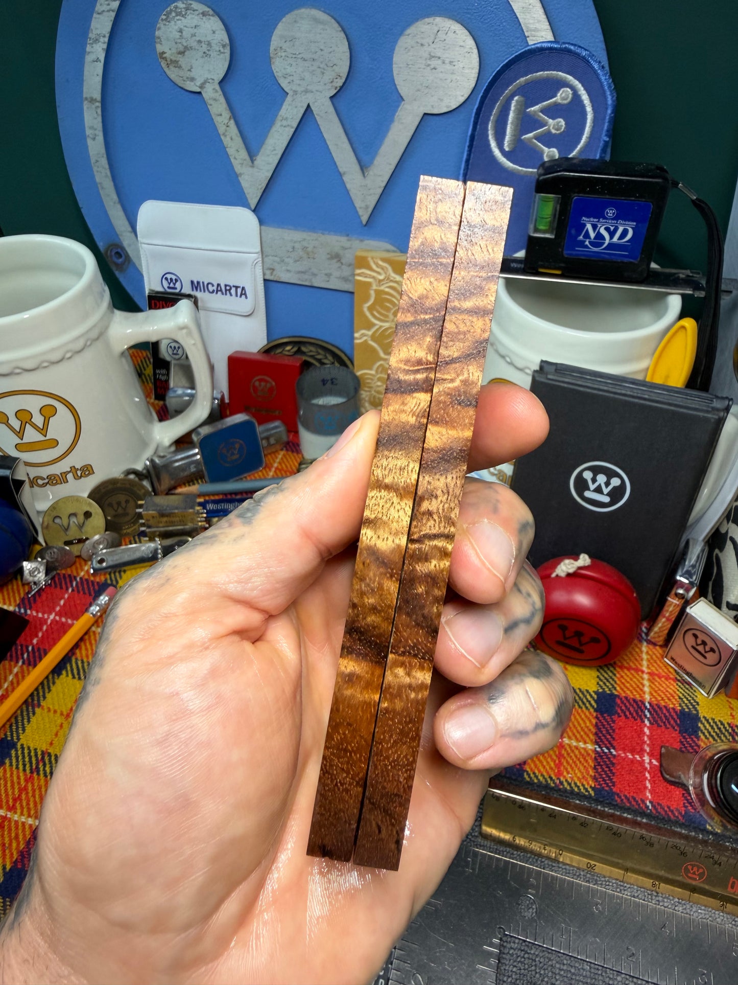Curly Koa Scales CK1 4 7/8”x1 7/16”x.29