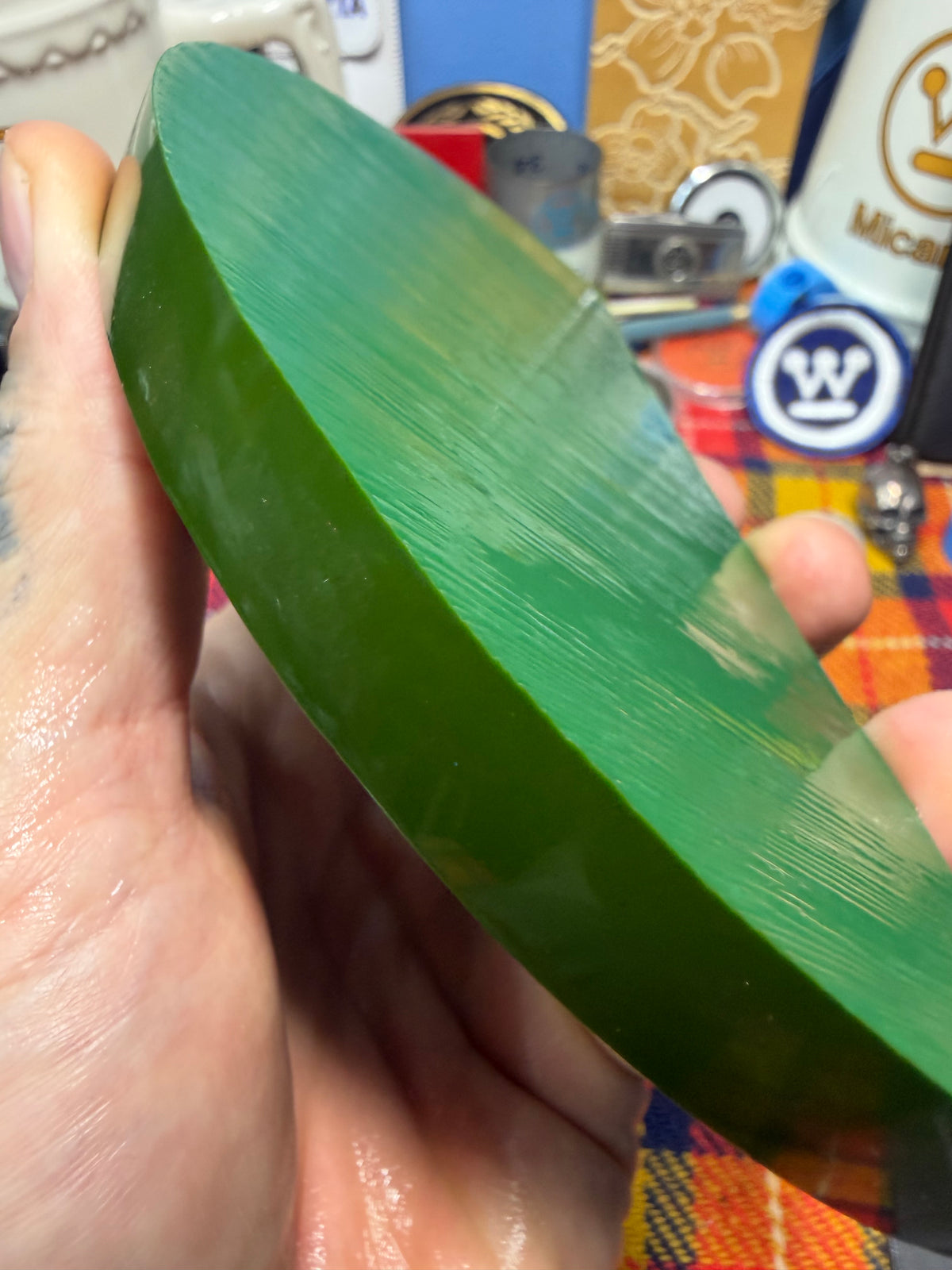 Antique Irish Green Bakelite Block (Different Sizes)