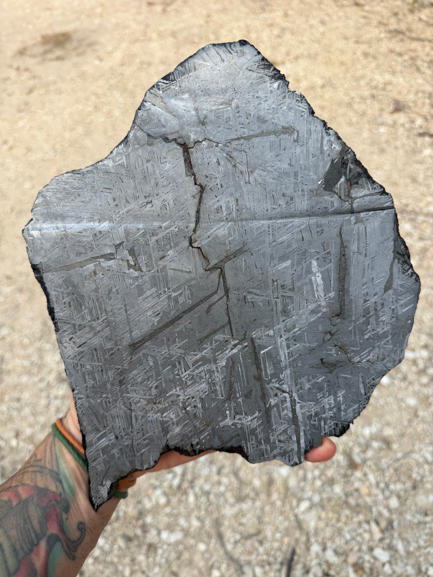 Aletai Meteorite (5) 7-9 1/2” x 6 1/2-8 1/4” x .148” (1412 Grams)