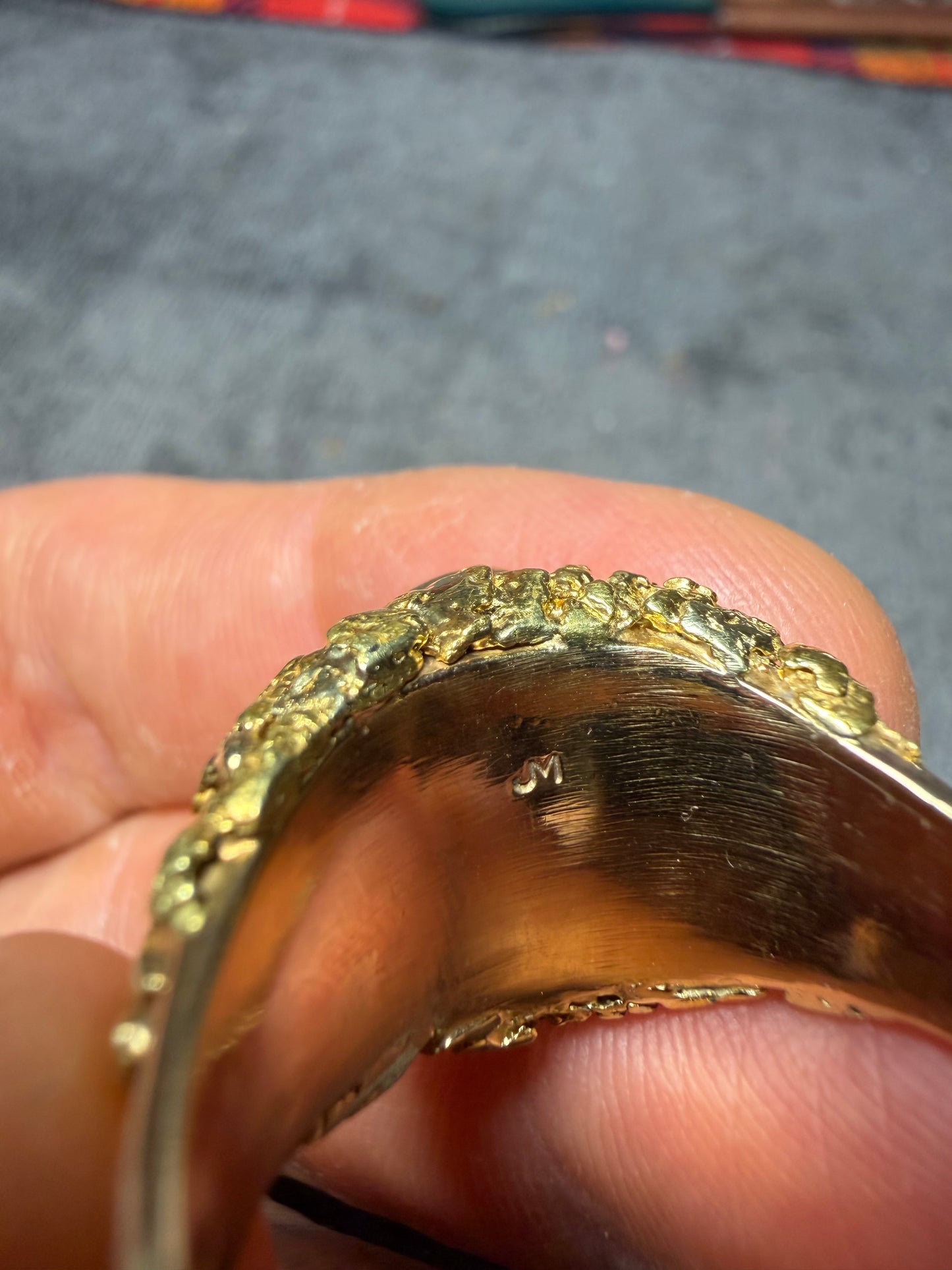 Custom 14kt-24kt Gold Cowboy Ring Size 10 1/2 (26.52 grams)