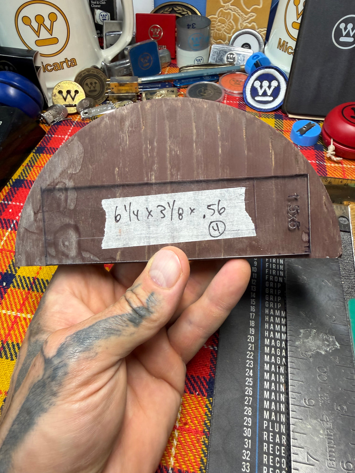 Antique Chocolate Brown Bakelite Block (Different Sizes)