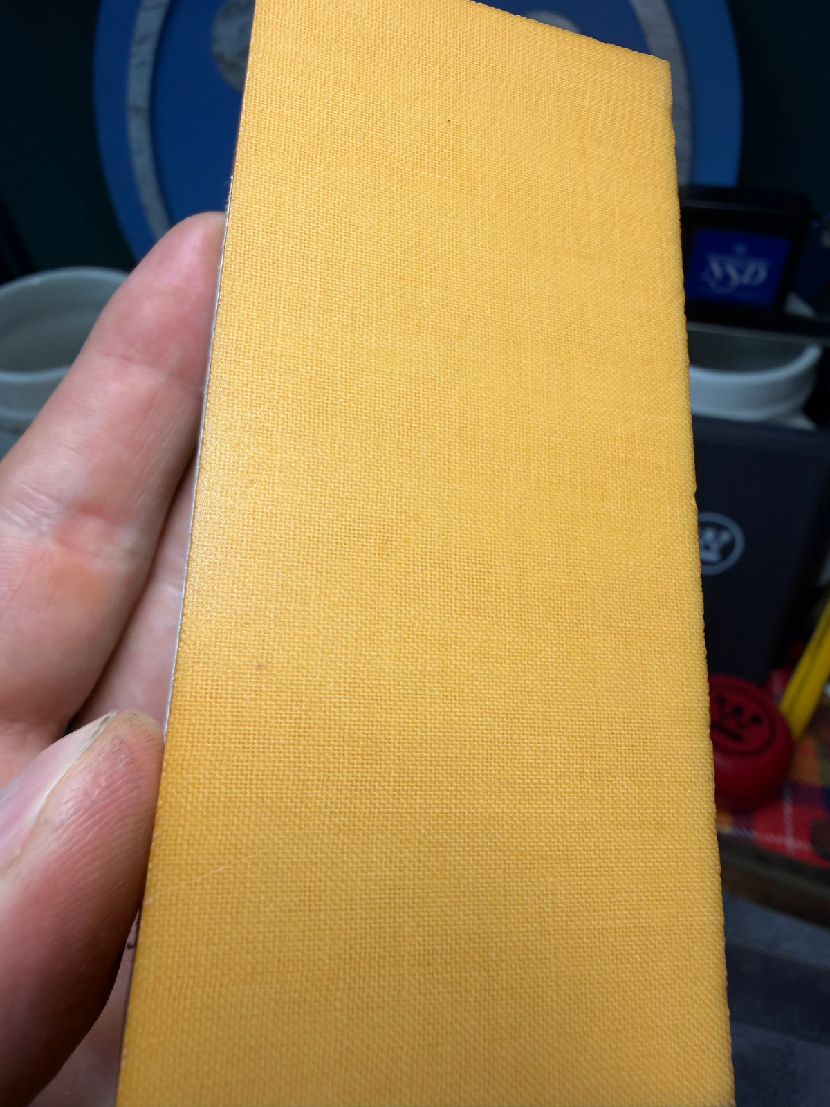 Westinghouse Antique Gold Linen Block 3 15/16”x1 3/4”x1 3/8”