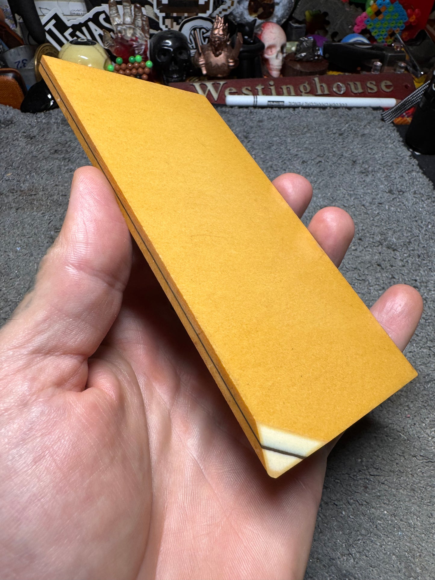 Westinghouse Antique Ivorite (Single Brown-Lined) 5 1/2” x 2 13/16” x .20”