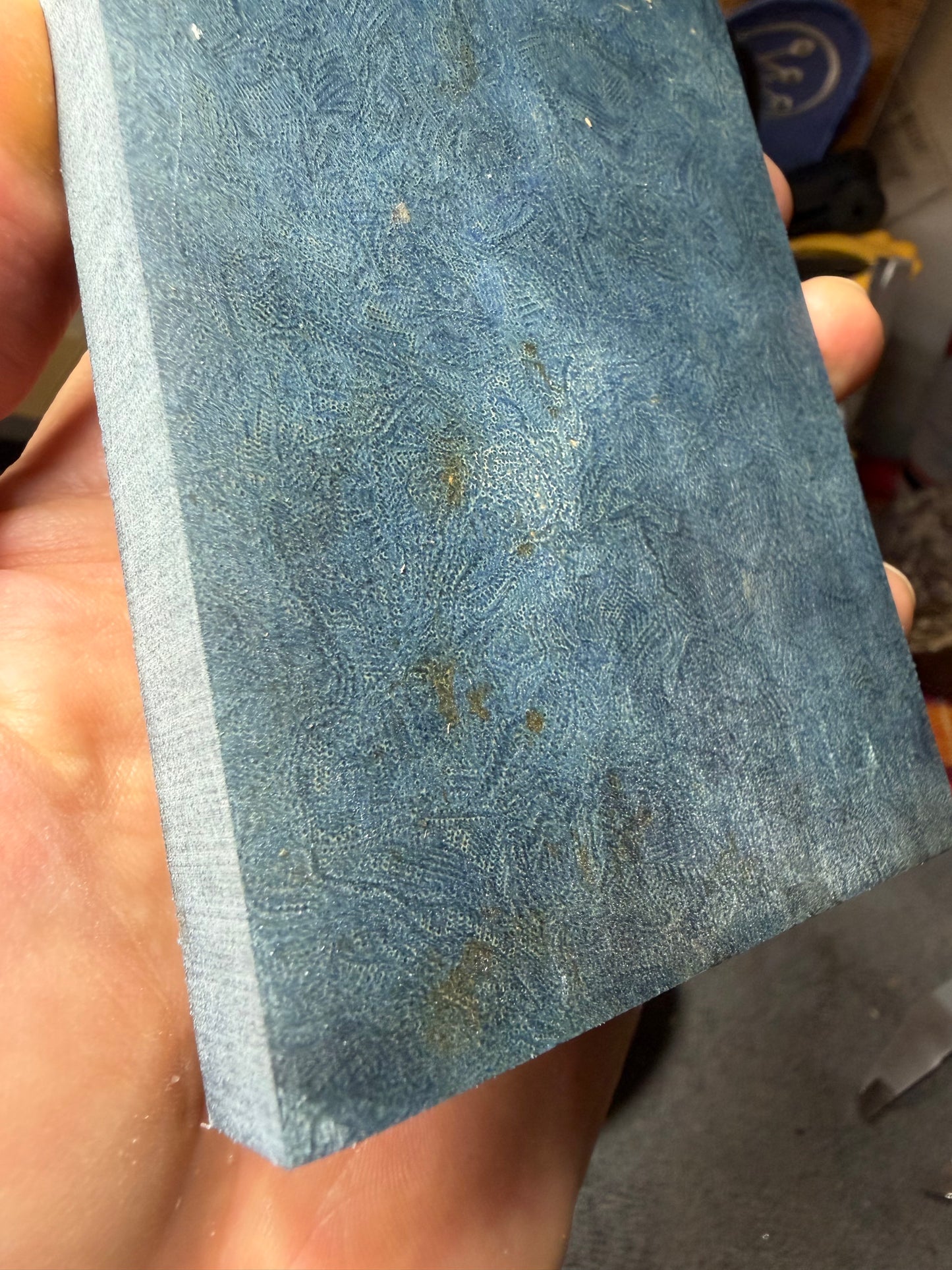 Vintage Blue Rag Micarta BR8A 6”x3”x.57”