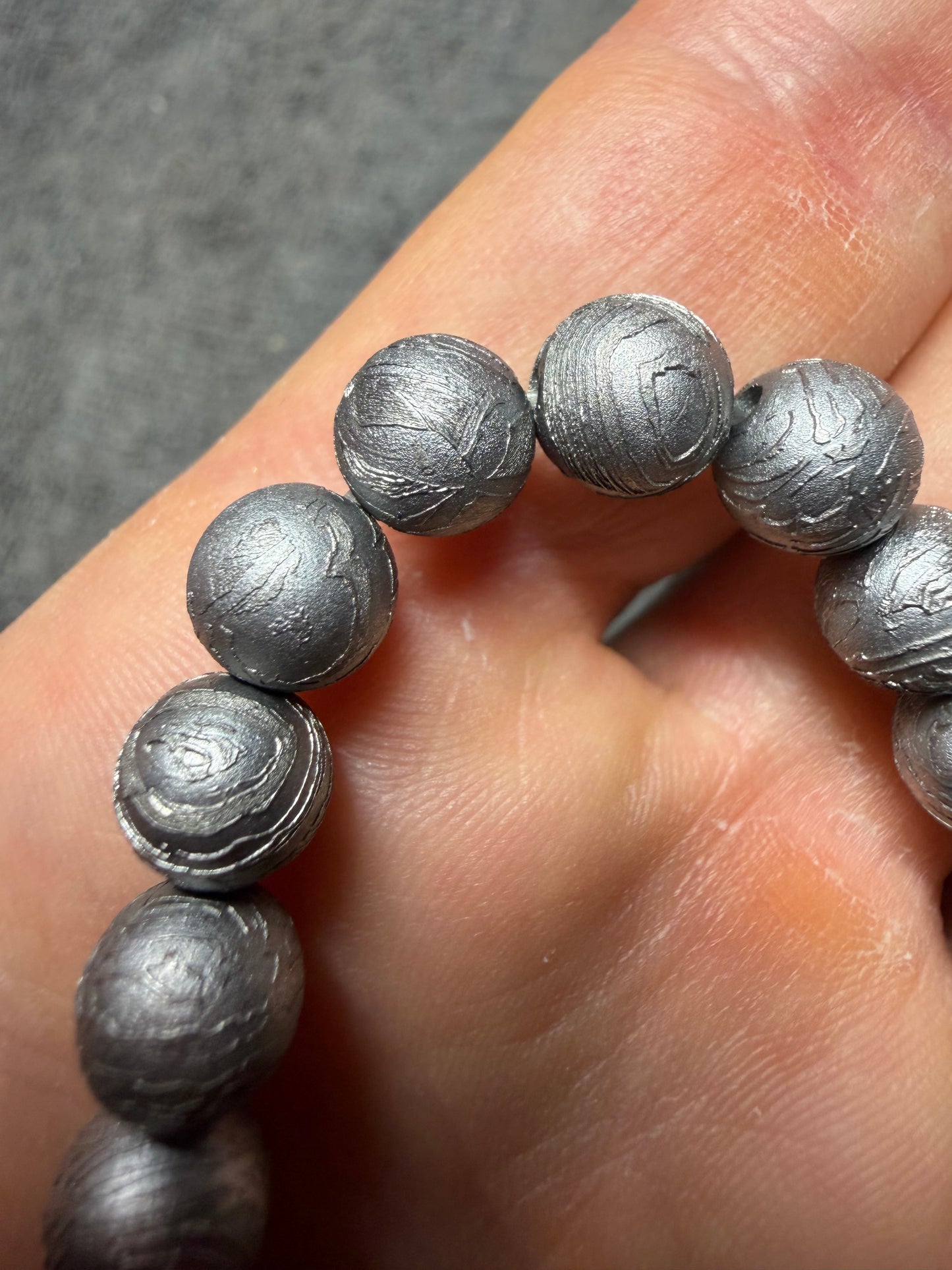 Aletai Meteorite Bracelet 7” Length 8mm Beads