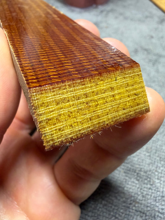 Vintage “Corn Cob” Butterscotch Canvas Micarta 4 15/16” x 2 15/16” x 3/8”