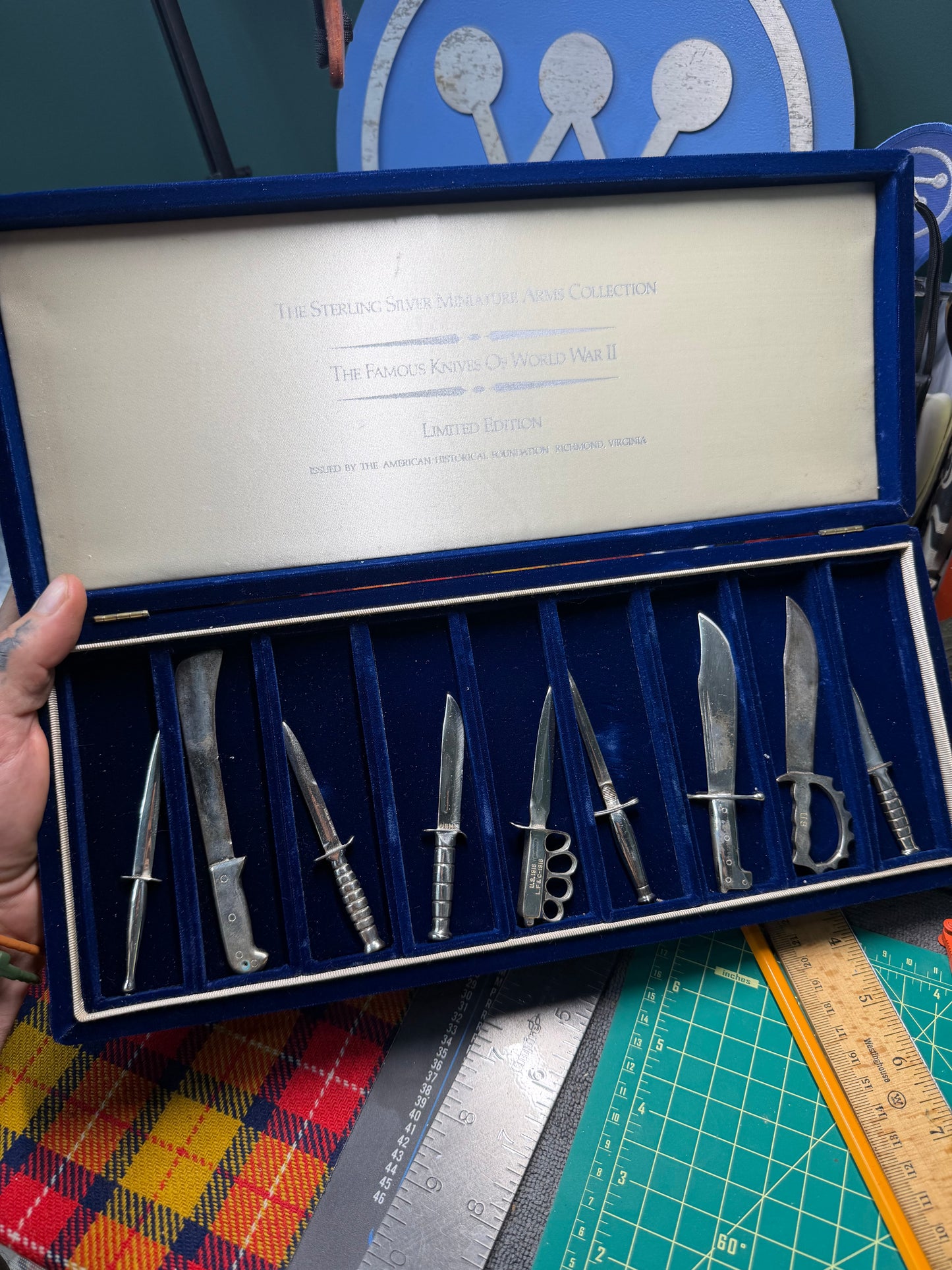Sterling Silver Miniature Arms Collection “The Famous Knives of World War II Set