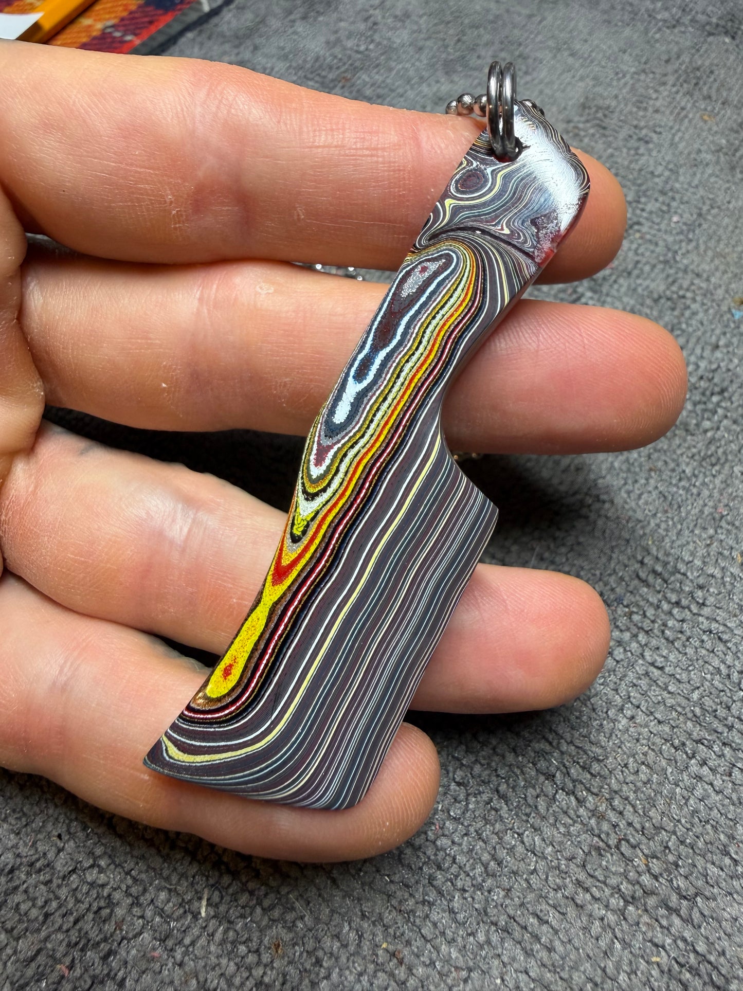 Handmade Corvette Fordite Pendant